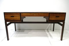 Arne Wahl Iversen Executive Rosewood Writing Desk by Vinde Denmark
