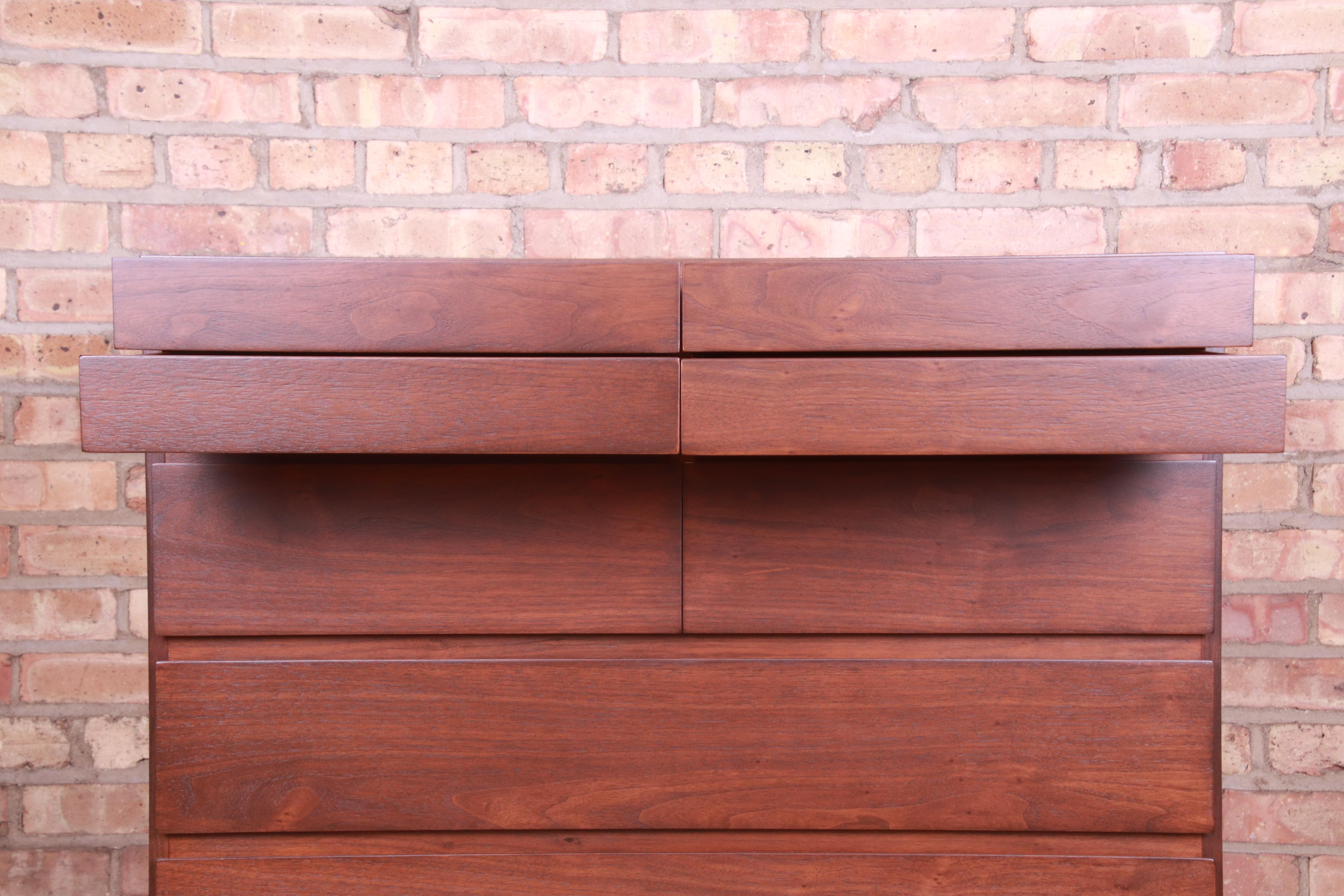 Arne Wahl Iversen for Vinde Møbelfabrik Danish Modern Walnut Dresser, Refinished 3