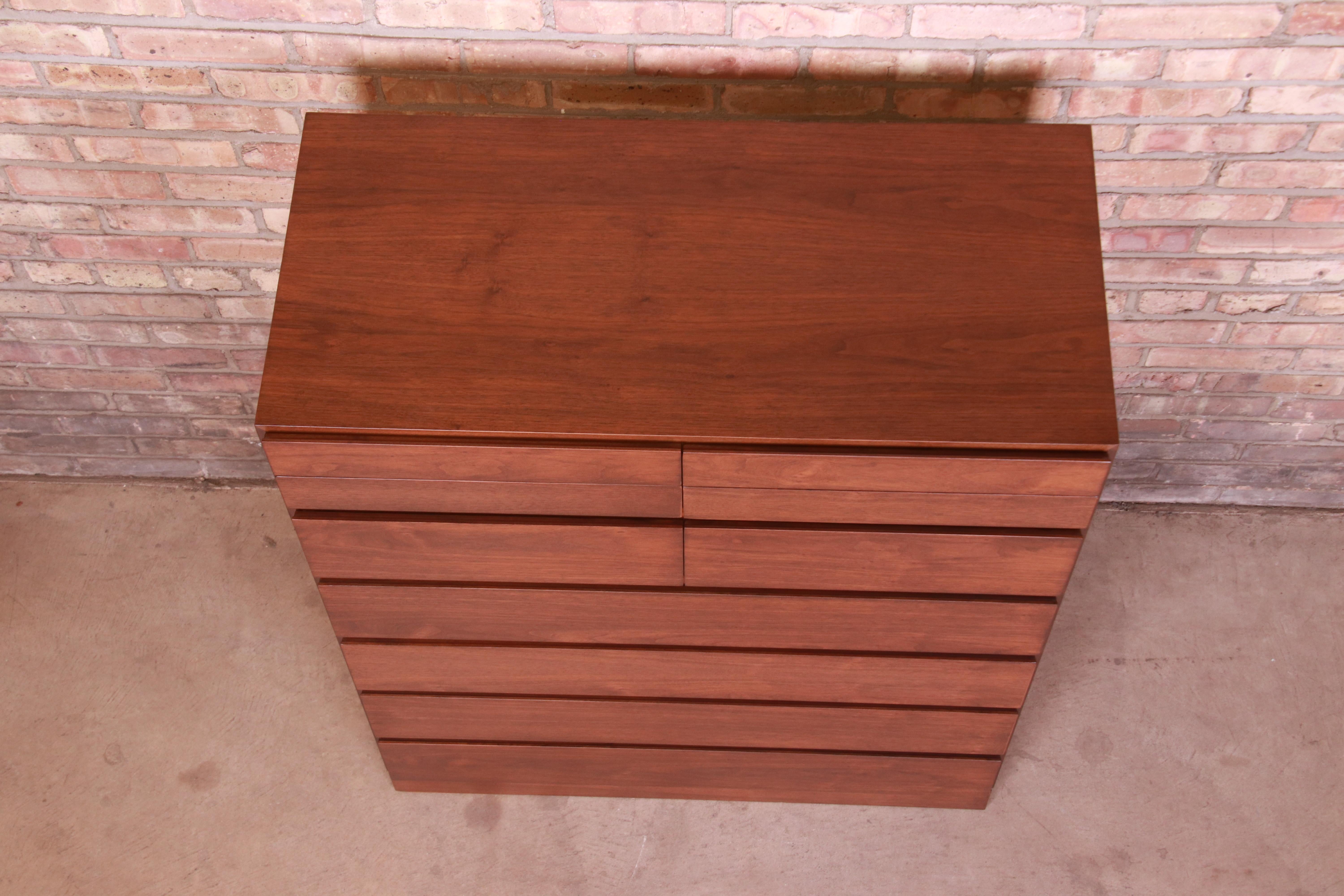 Arne Wahl Iversen for Vinde Møbelfabrik Danish Modern Walnut Dresser, Refinished 4