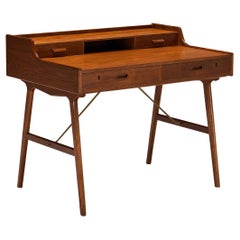 Arne Wahl Iversen for Vinde Møbelfabrik Writing Desk in Teak 