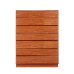 Arne Wahl Iversen for Vinde Mobelfabrik Mid Century Danish Teak Highboy Dresser