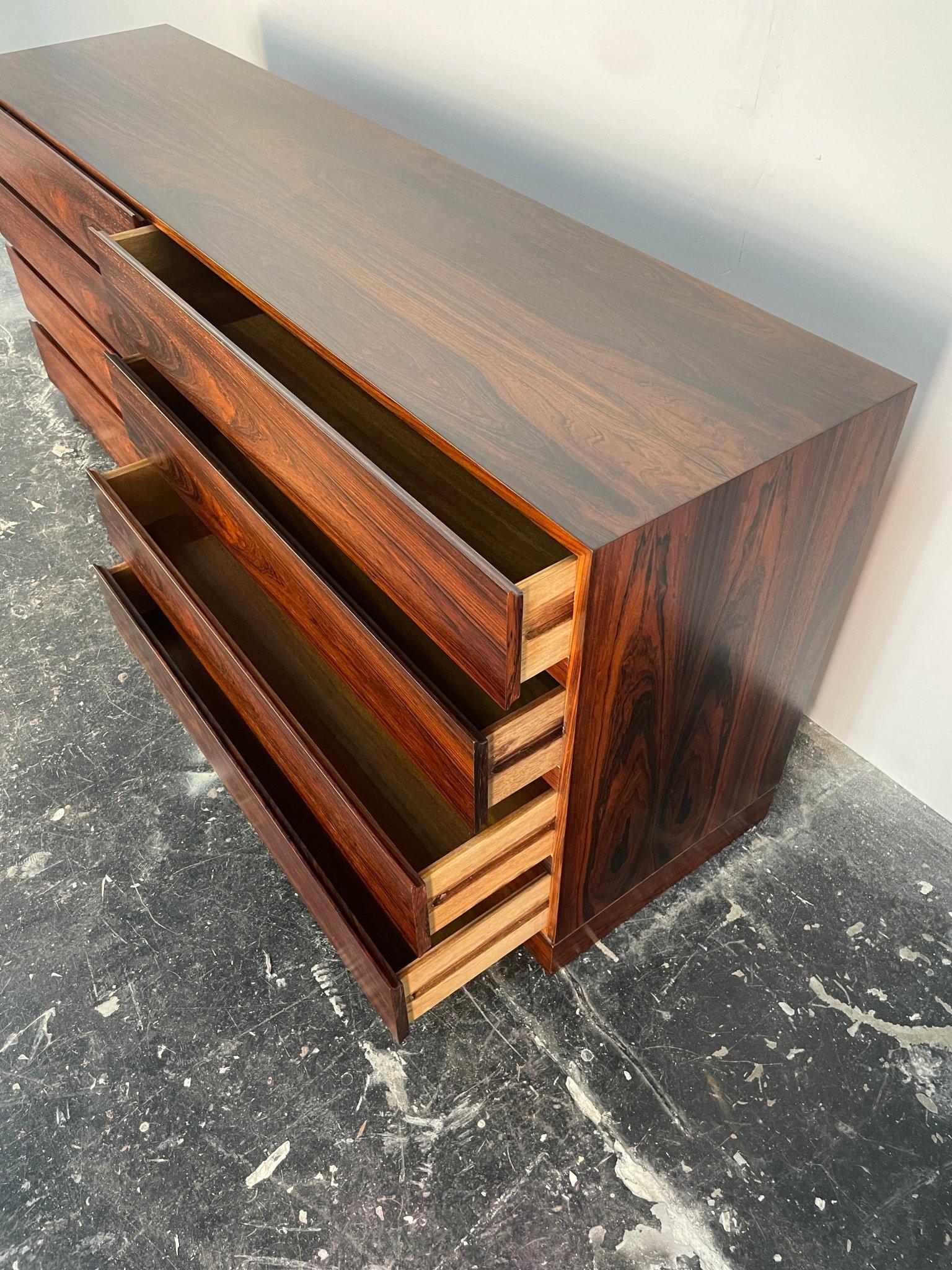 Danish Arne Wahl Iversen for Vinde Mobelfabrik Mid Century Rosewood Dresser