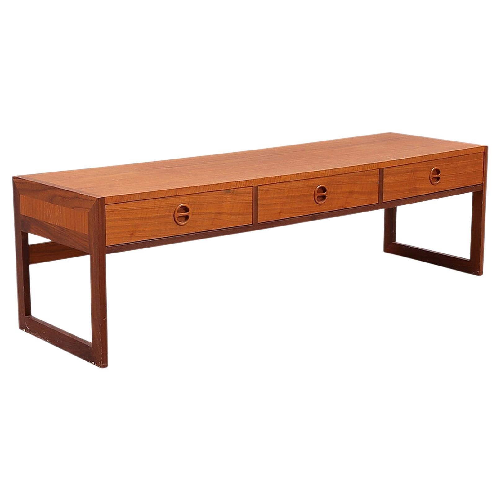 Arne Wahl Iversen Low Teak Bench / Entry Chest in Teak