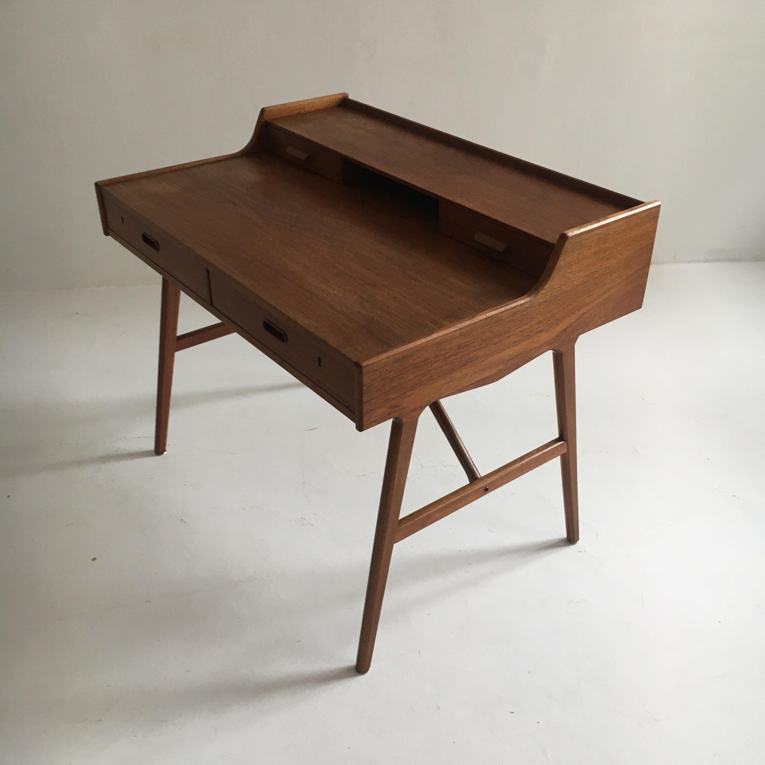 Arne Wahl Iversen Model 64 Teak Desk, Denmark, 1960 For Sale 6