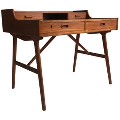 Arne Wahl Iversen Model 64 Teak Desk, Denmark, 1960