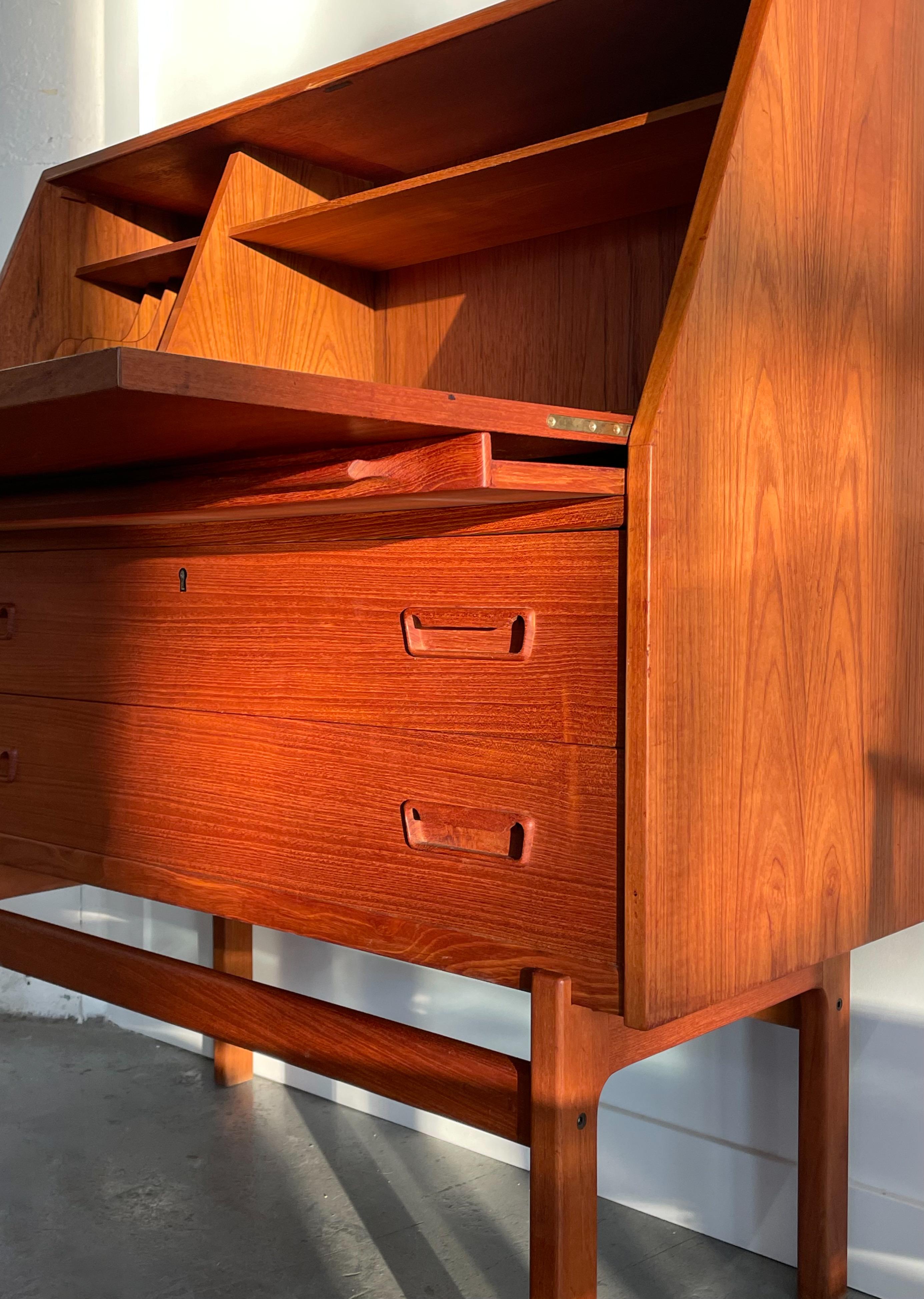 Woodwork Arne Wahl Iversen Model 68 Teak Secretary Desk for Vinde Mobelfabrik For Sale