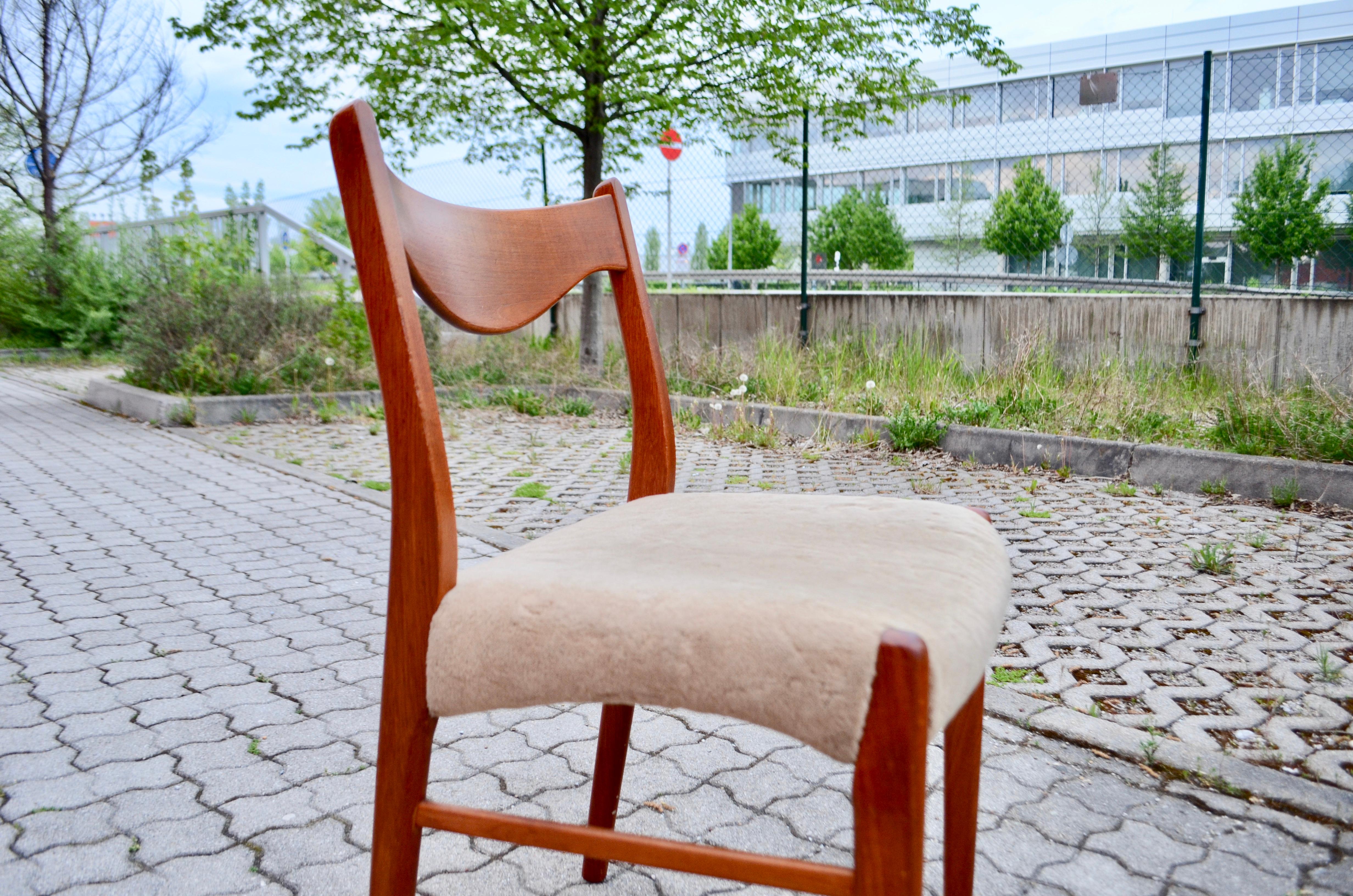 Arne Wahl Iversen Model GS60 for Glyngore Danish Teak Dining Chair Set of 4 For Sale 8