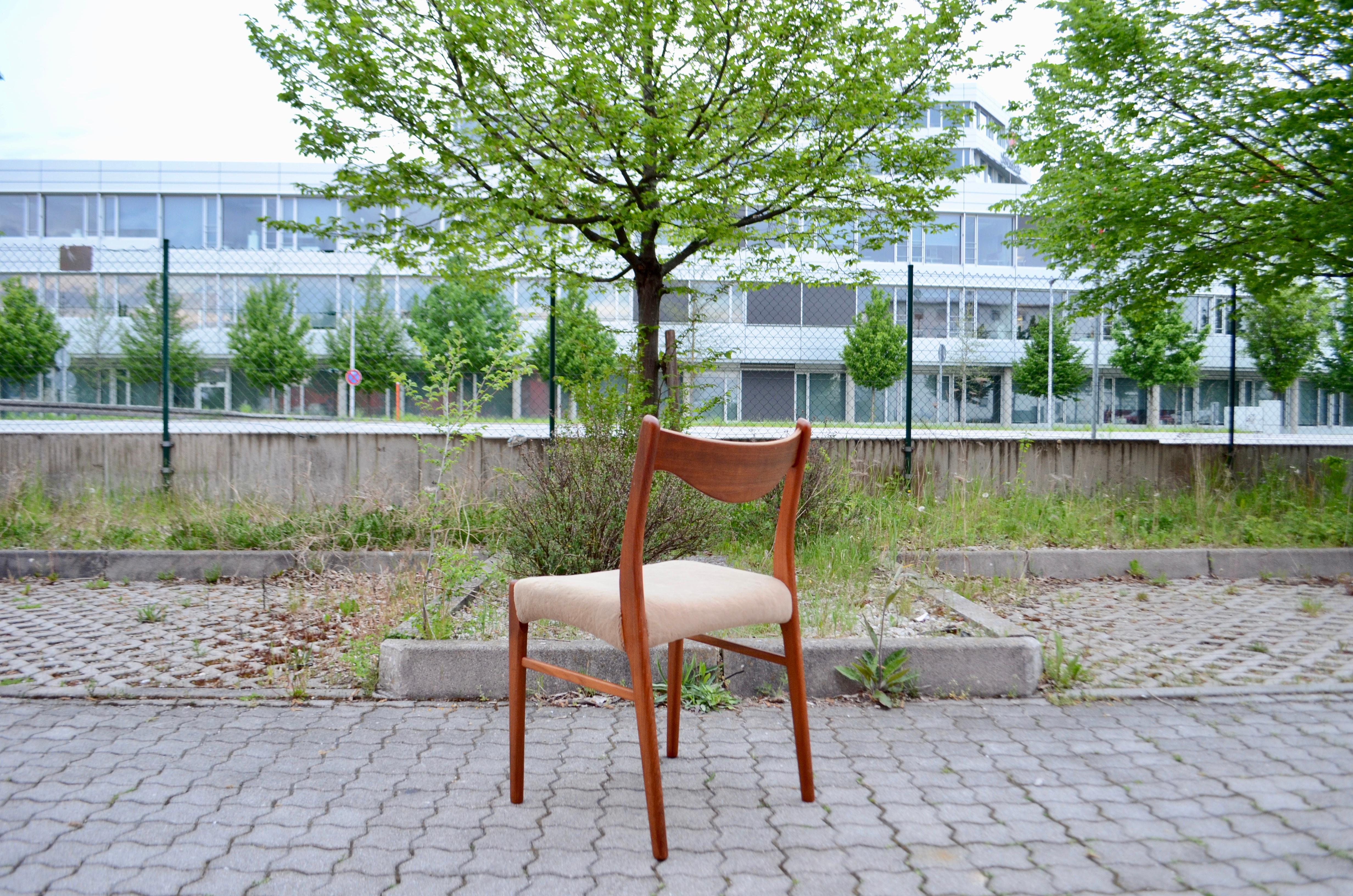Arne Wahl Iversen Model GS60 for Glyngore Danish Teak Dining Chair Set of 4 For Sale 10