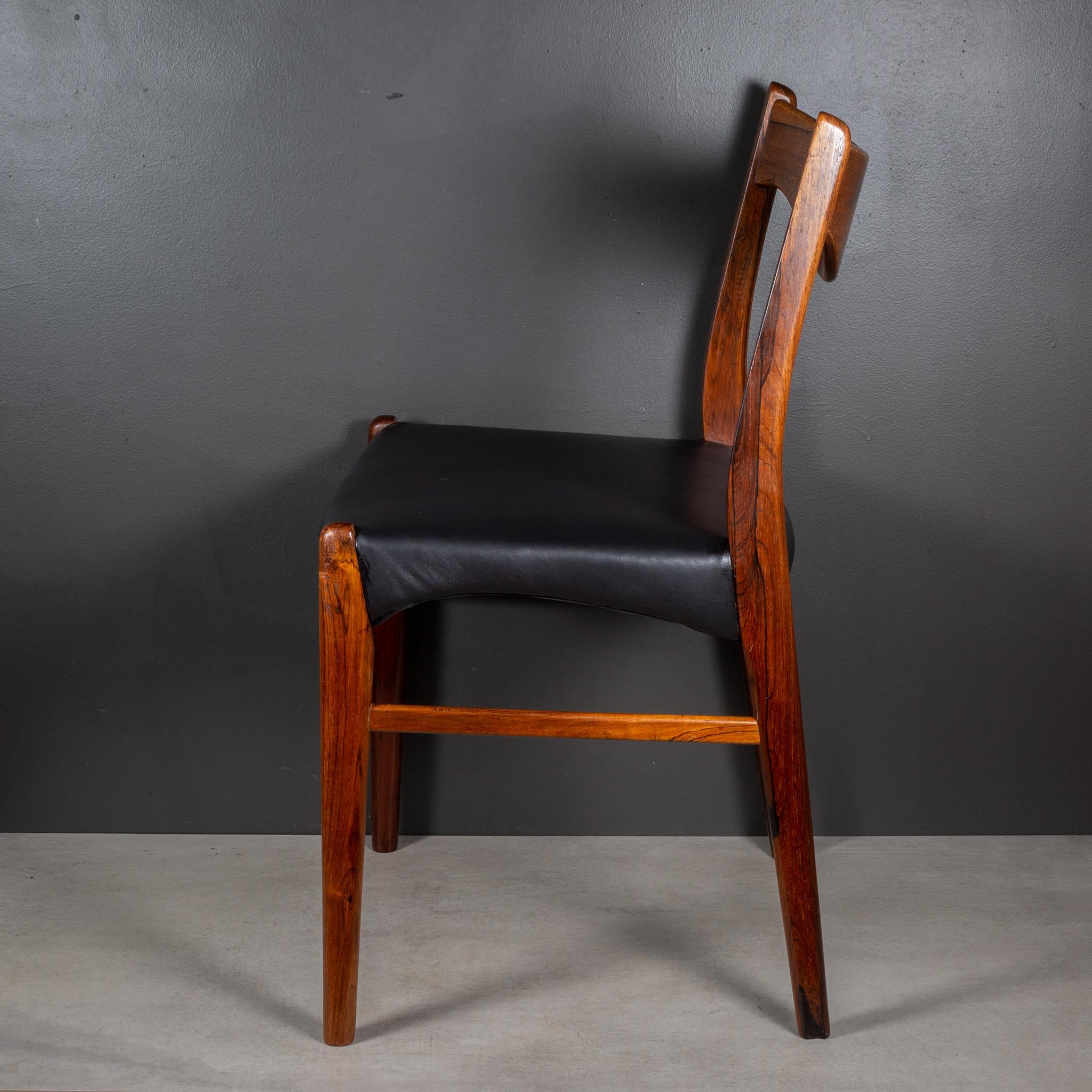 Arne Wahl Iversen Model GS61 Rosewood and Leather Dining Chairs c.1950 For Sale 10
