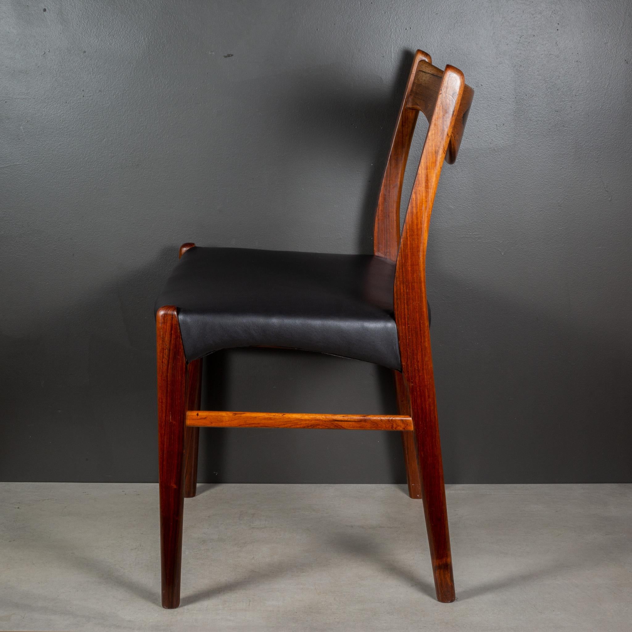 Arne Wahl Iversen Model GS61 Rosewood and Leather Dining Chairs c.1950 For Sale 2