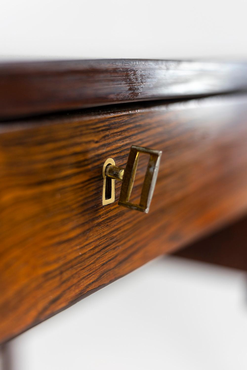 Arne Wahl Iversen Pour Danish Control, Desk in Rosewood, 1970s In Good Condition In Saint-Ouen, FR