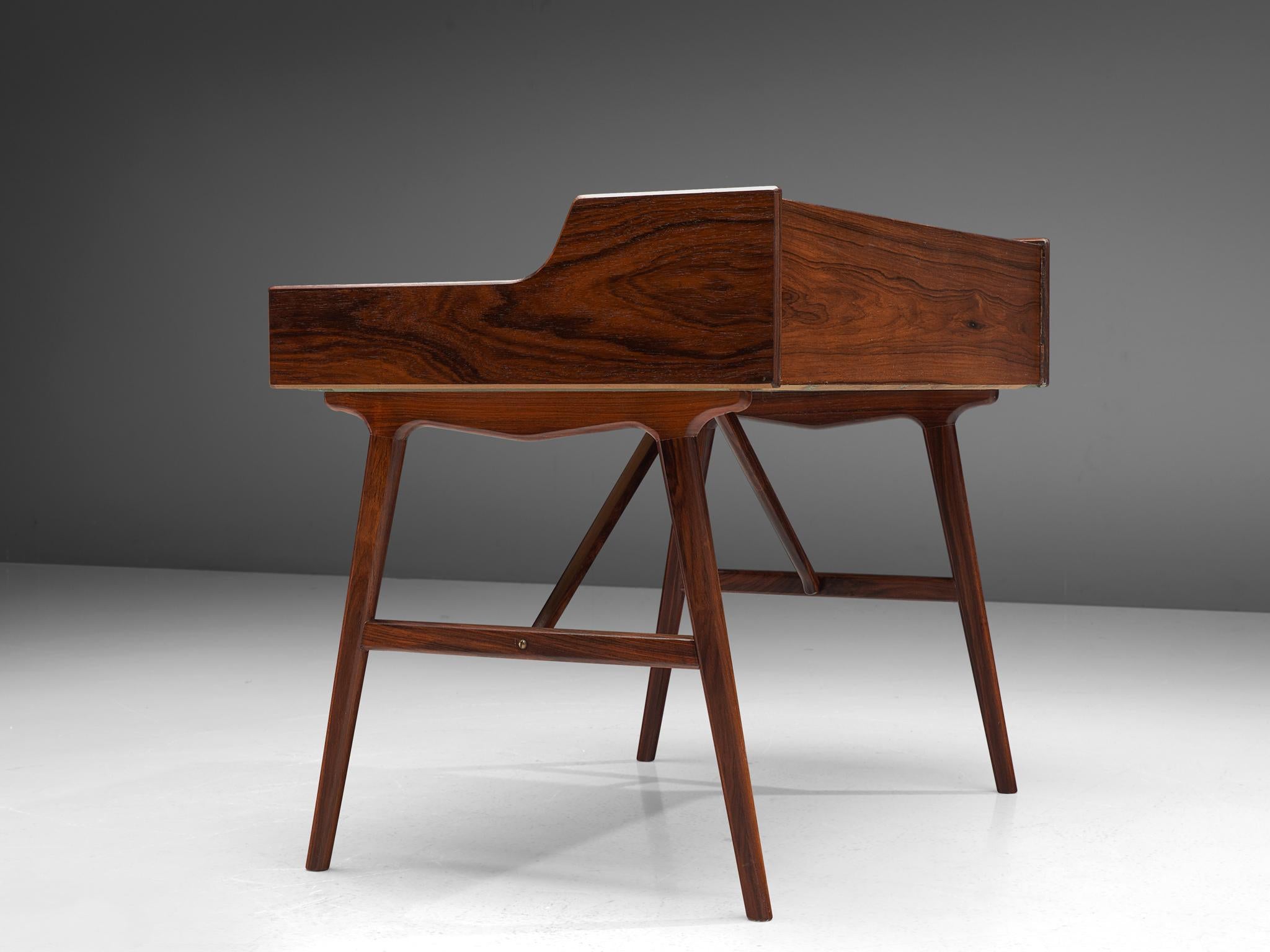 Danish Arne Wahl Iversen Refinished Desk in Rosewood for Vinde Møbelfabrik