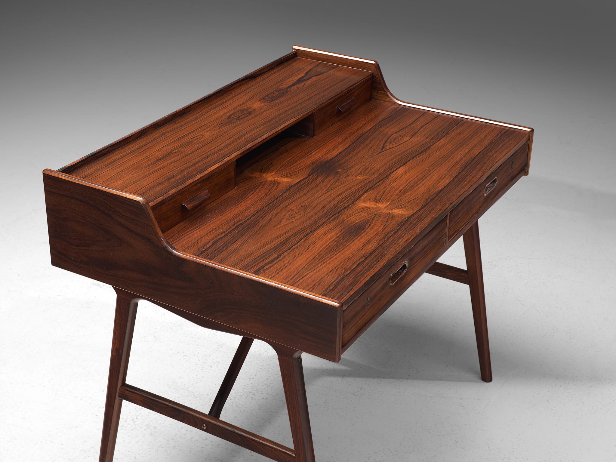 Arne Wahl Iversen Refinished Desk in Rosewood for Vinde Møbelfabrik 2