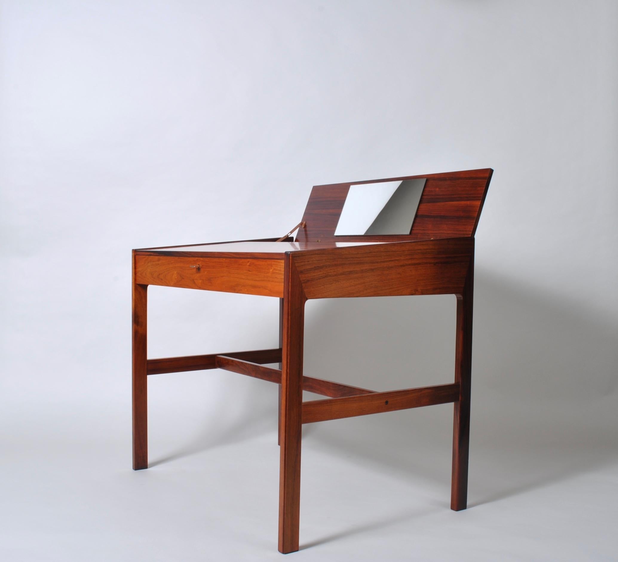 Mid-Century Modern Danish Rosewood Desk By Arne Wahl Iversen