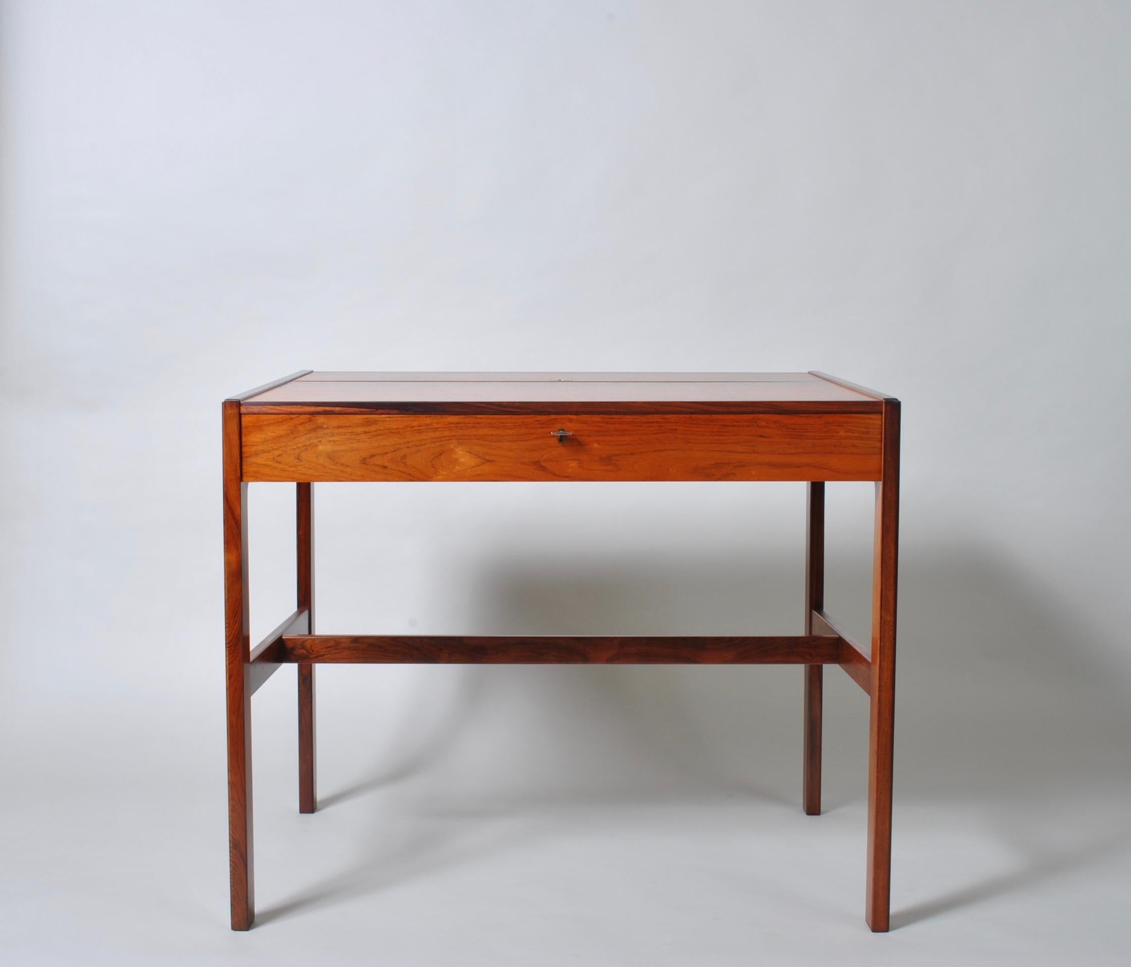 20th Century Danish Rosewood Desk By Arne Wahl Iversen