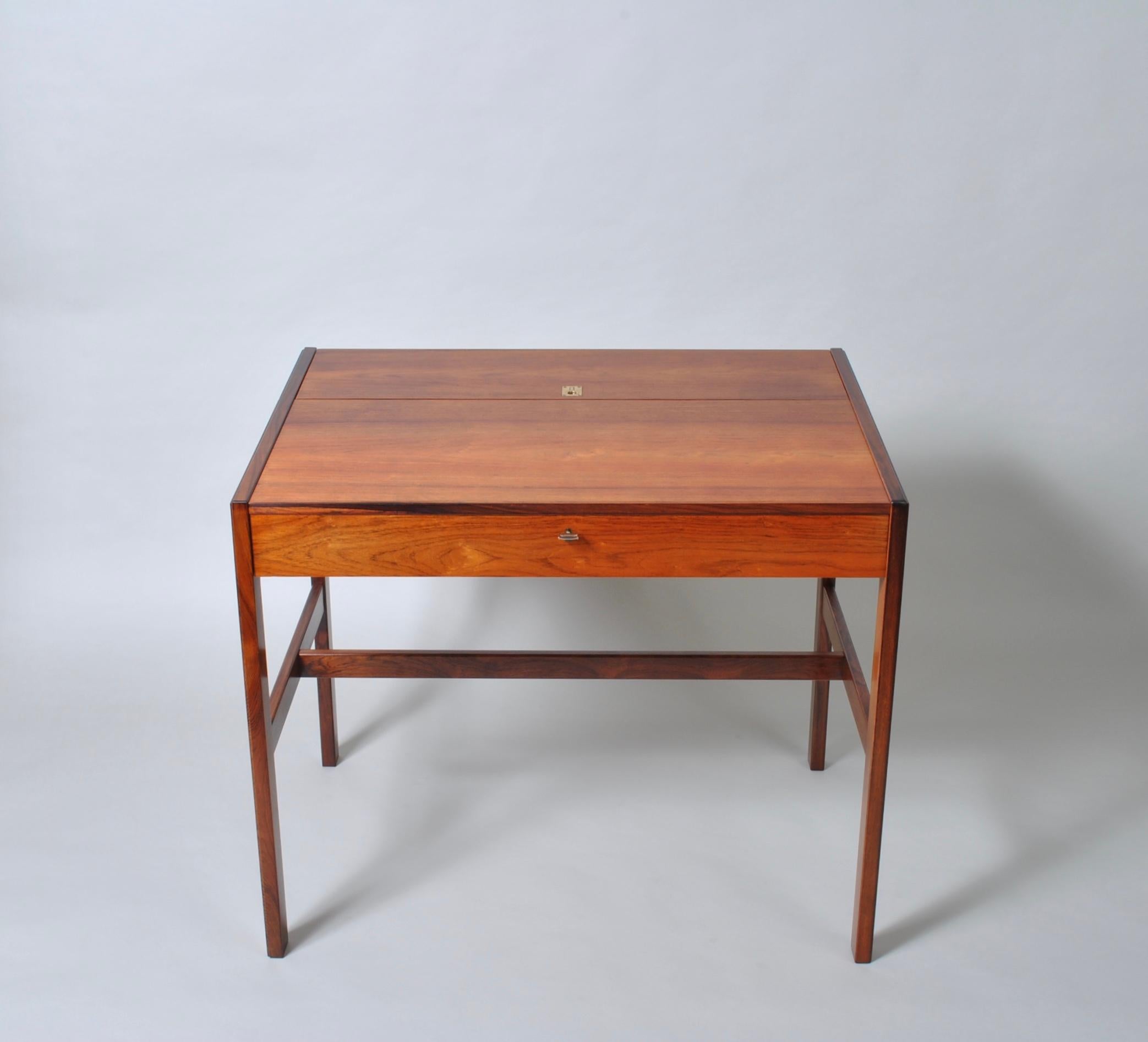 Danish Rosewood Desk By Arne Wahl Iversen 1
