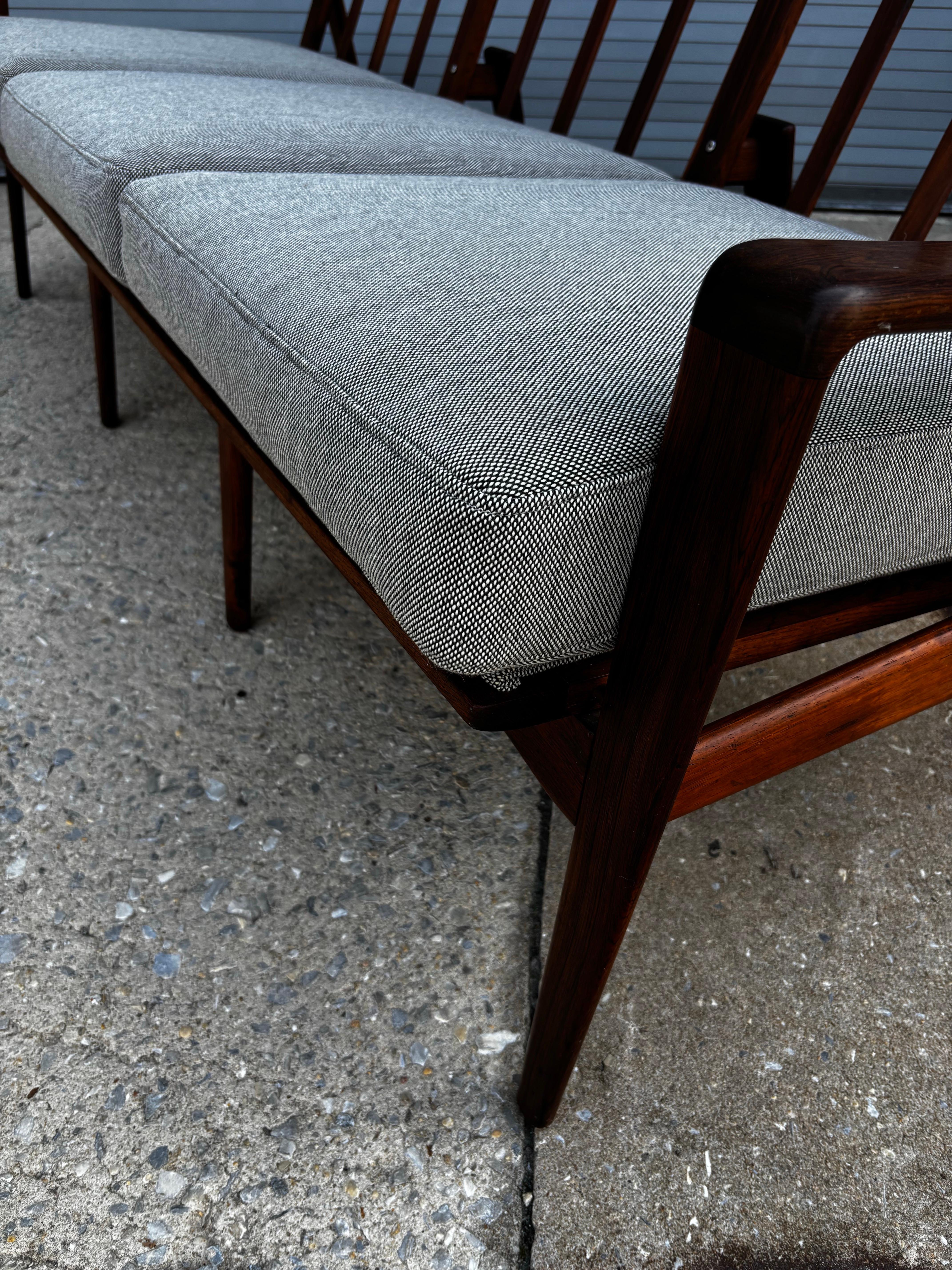 Arne Wahl Iversen Rosewood Sofa model 35 For Sale 3