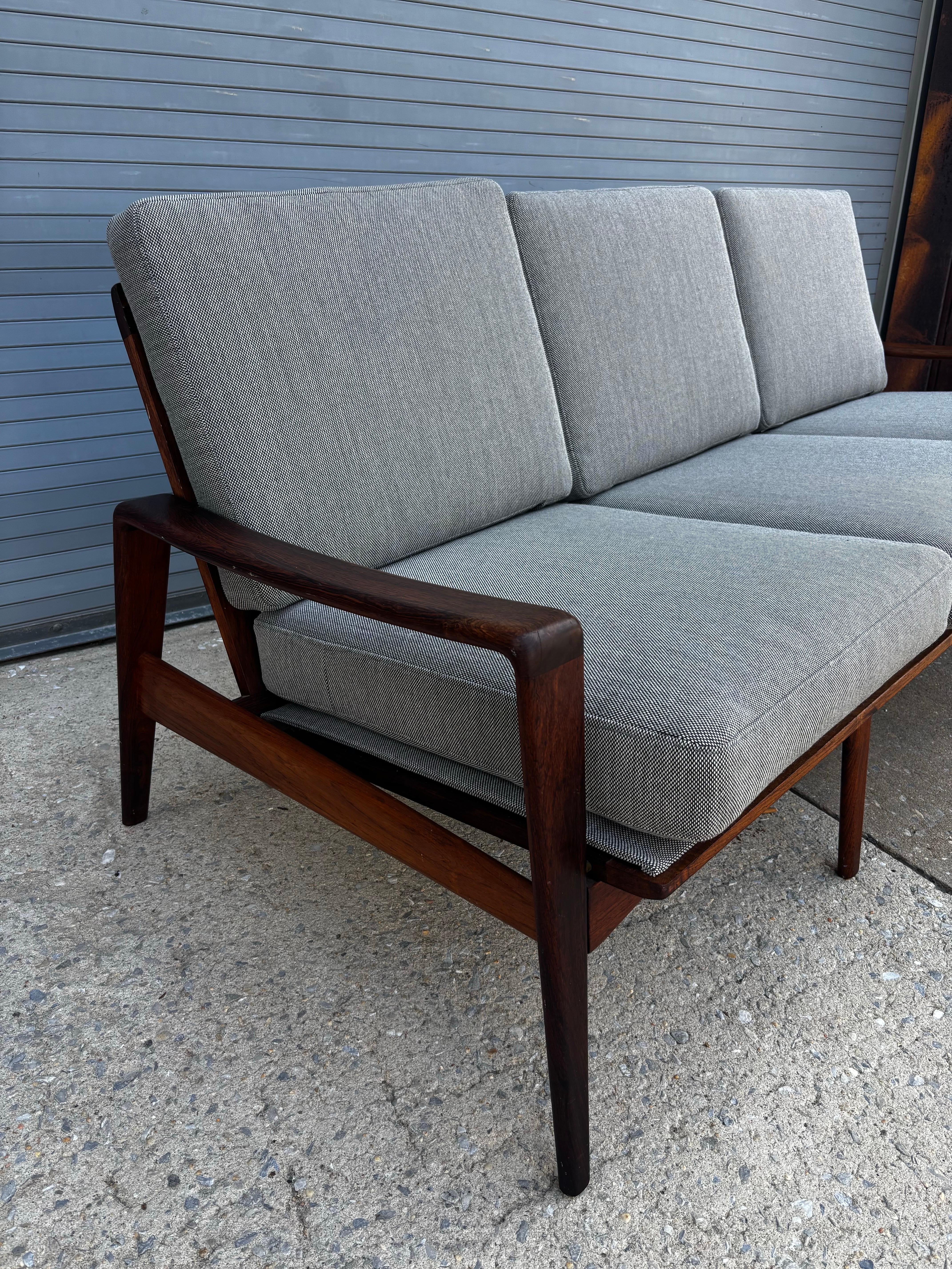 Arne Wahl Iversen Rosewood Sofa model 35 For Sale 5