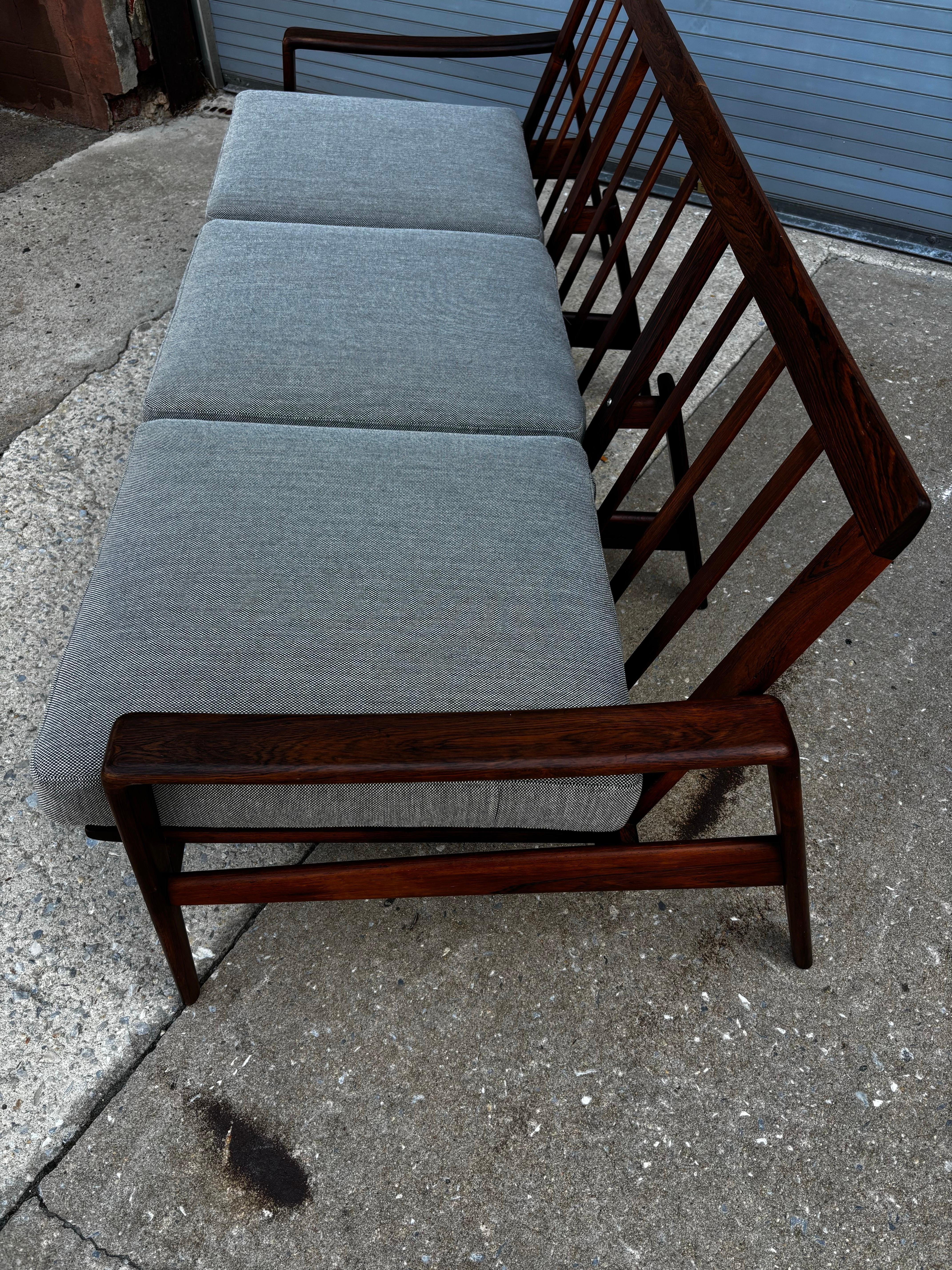 Danish Arne Wahl Iversen Rosewood Sofa model 35 For Sale
