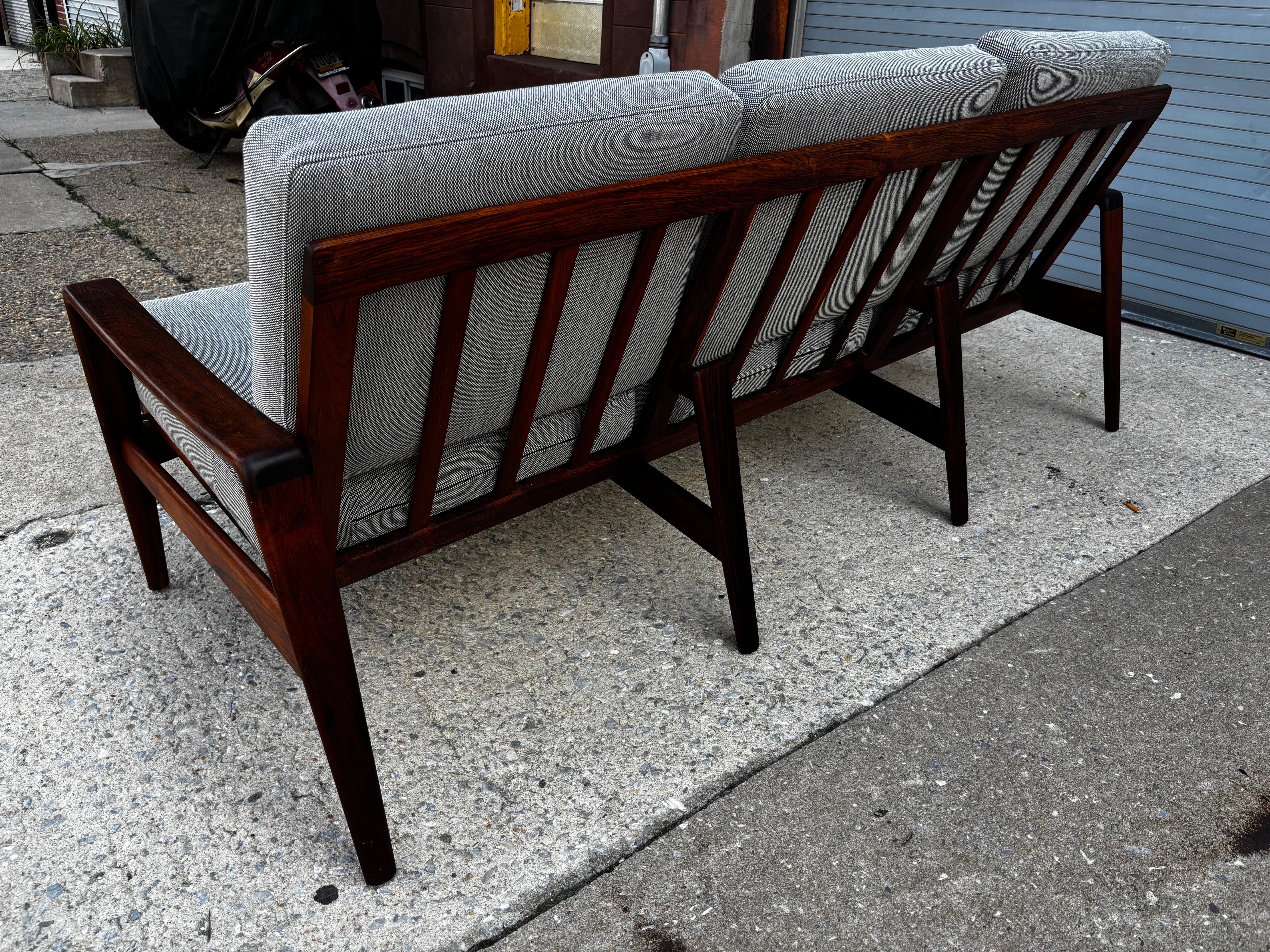 Upholstery Arne Wahl Iversen Rosewood Sofa model 35 For Sale
