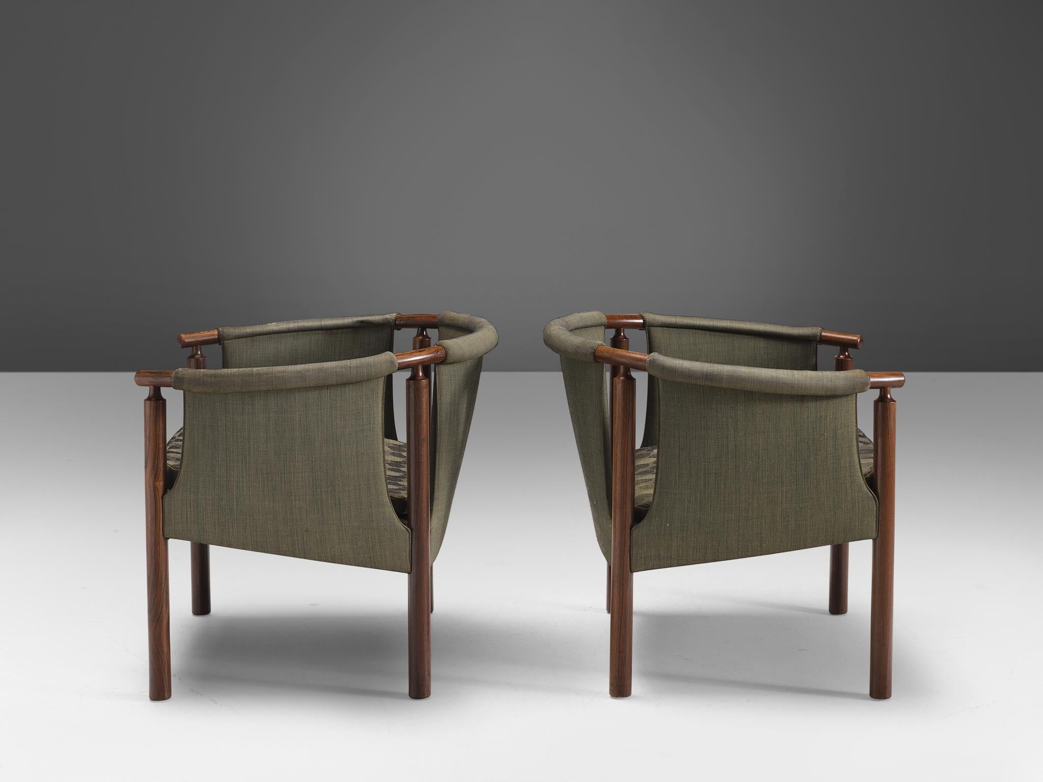 Mid-20th Century Arne Wahl Iversen Set of Rosewood Armchairs