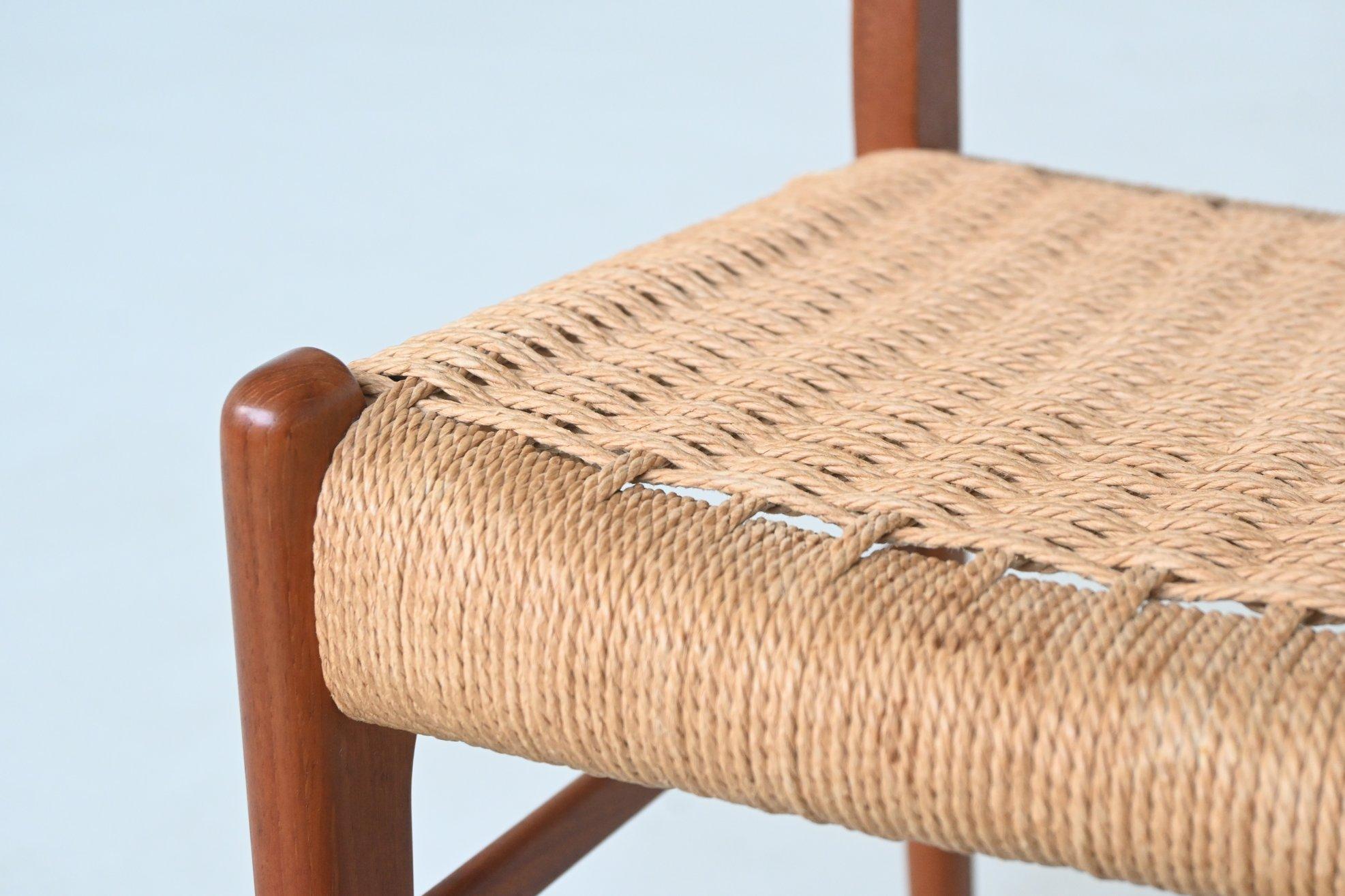 Arne Wahl Iversen Satz von sechs Esszimmerstühlen aus Teakholz Glyngore Dänemark 1960 im Angebot 9