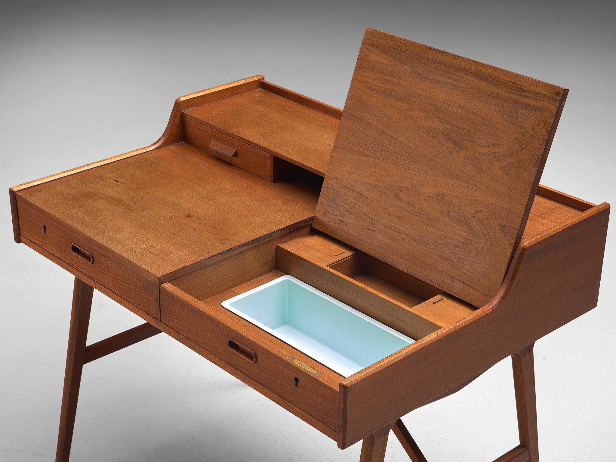 Mid-20th Century Arne Wahl Iversen Small Desk in Teak