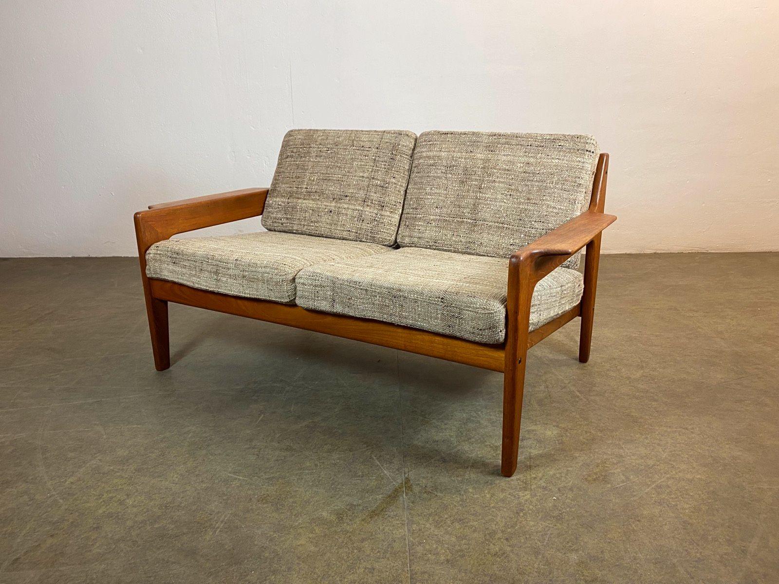 Danish Arne Wahl Iversen Sofa teak Vintage Midcentury