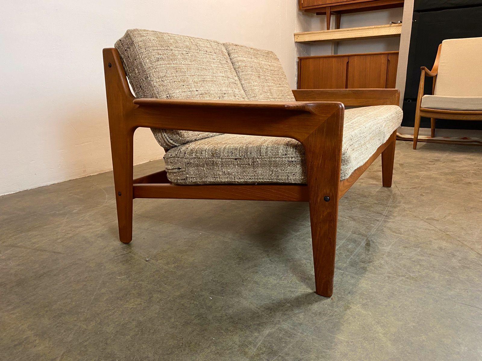 Mid-20th Century Arne Wahl Iversen Sofa teak Vintage Midcentury