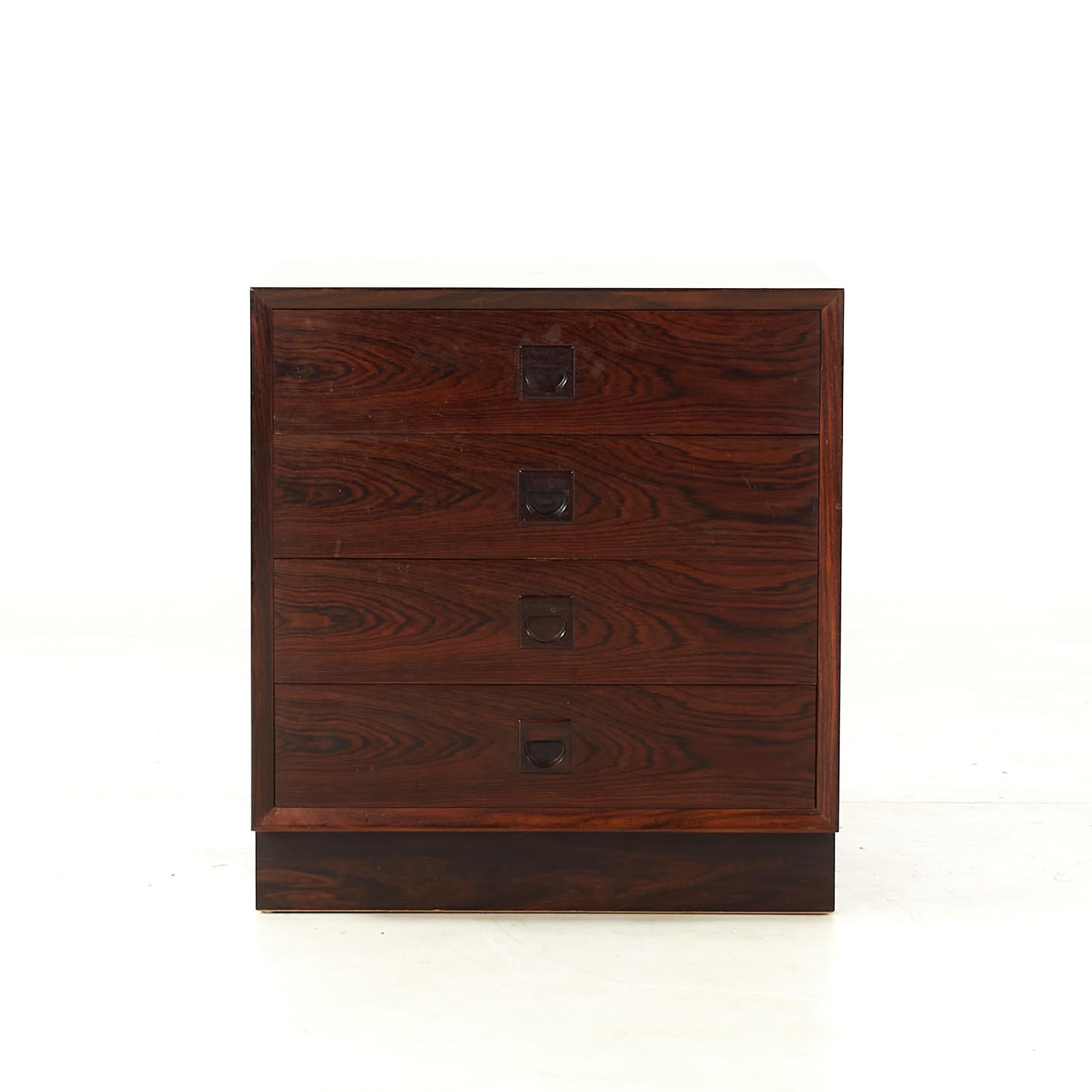 Arne Wahl Iversen style mid-century rosewood nightstand.

This nightstand measures: 20 wide x 19.75 deep x 21.75 inches high.

All pieces of furniture can be had in what we call restored vintage condition. That means the piece is restored upon