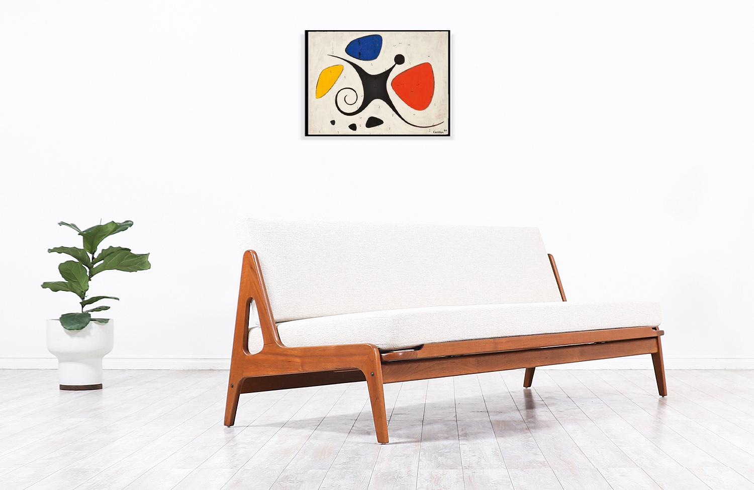 Mid-Century Modern Arne Wahl Iversen Teak Daybed Sofa for Komfort