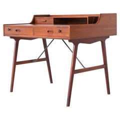 Arne Wahl Iversen Teak Desk Vinde Mobelfabrik Denmark 1961