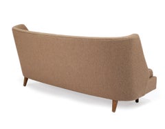 Arne Wahl Iversen Three-Seater Sofa in Slightly Curved Shape, Denmark, 1950's