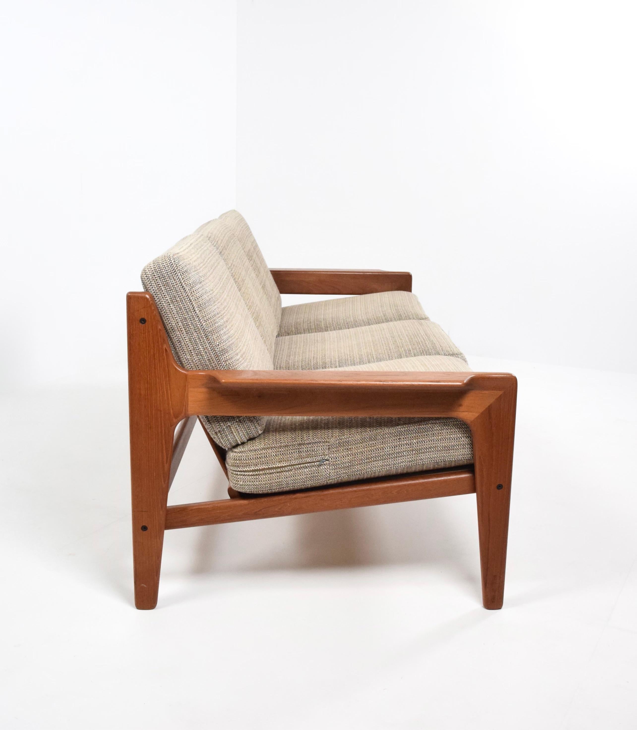 Mid-20th Century Arne Wahl Iversen Three-Seater Teak Sofa for Komfort, Denmark, 1960s