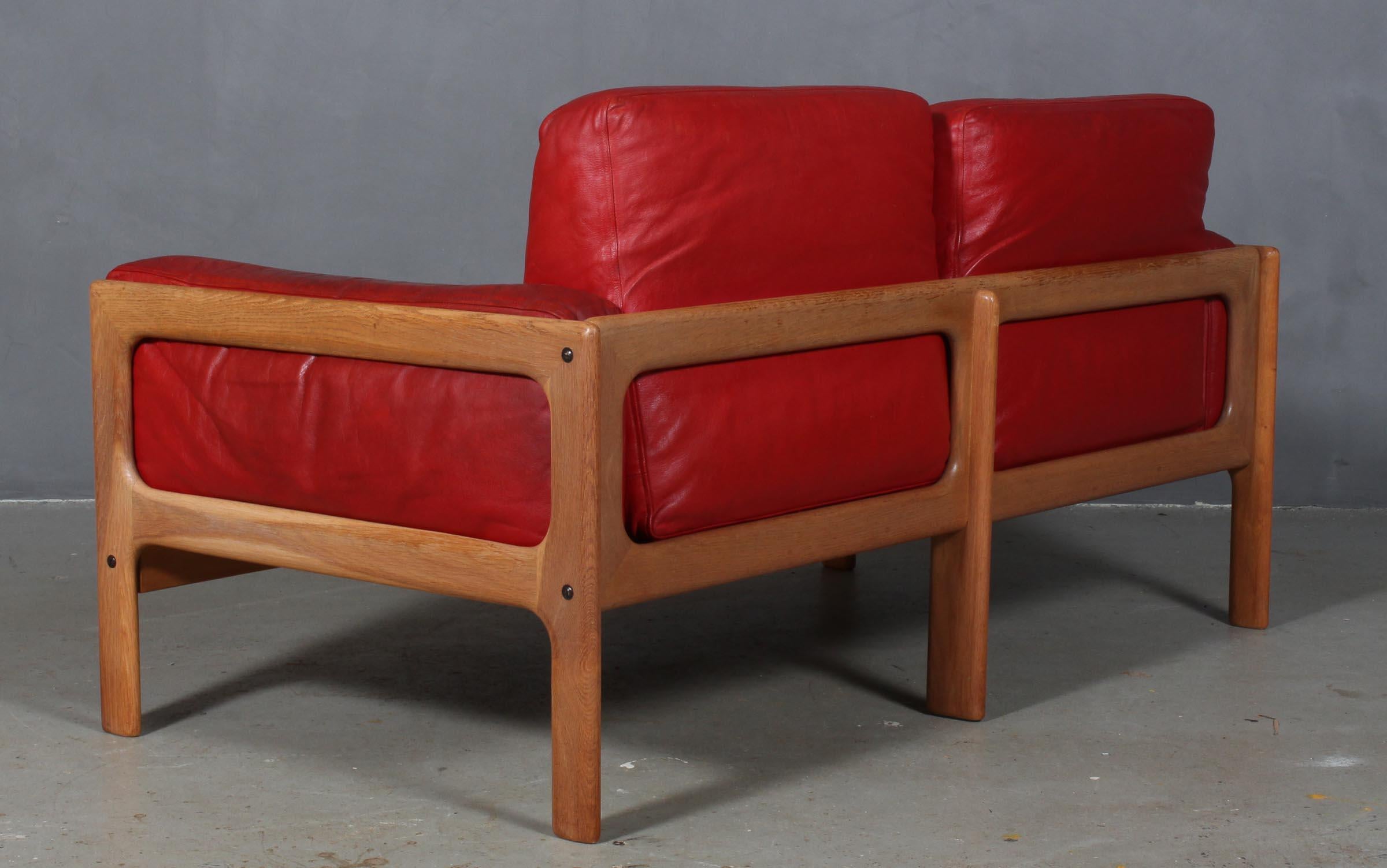 Leather Arne Wahl Iversen, Two Seat Sofa