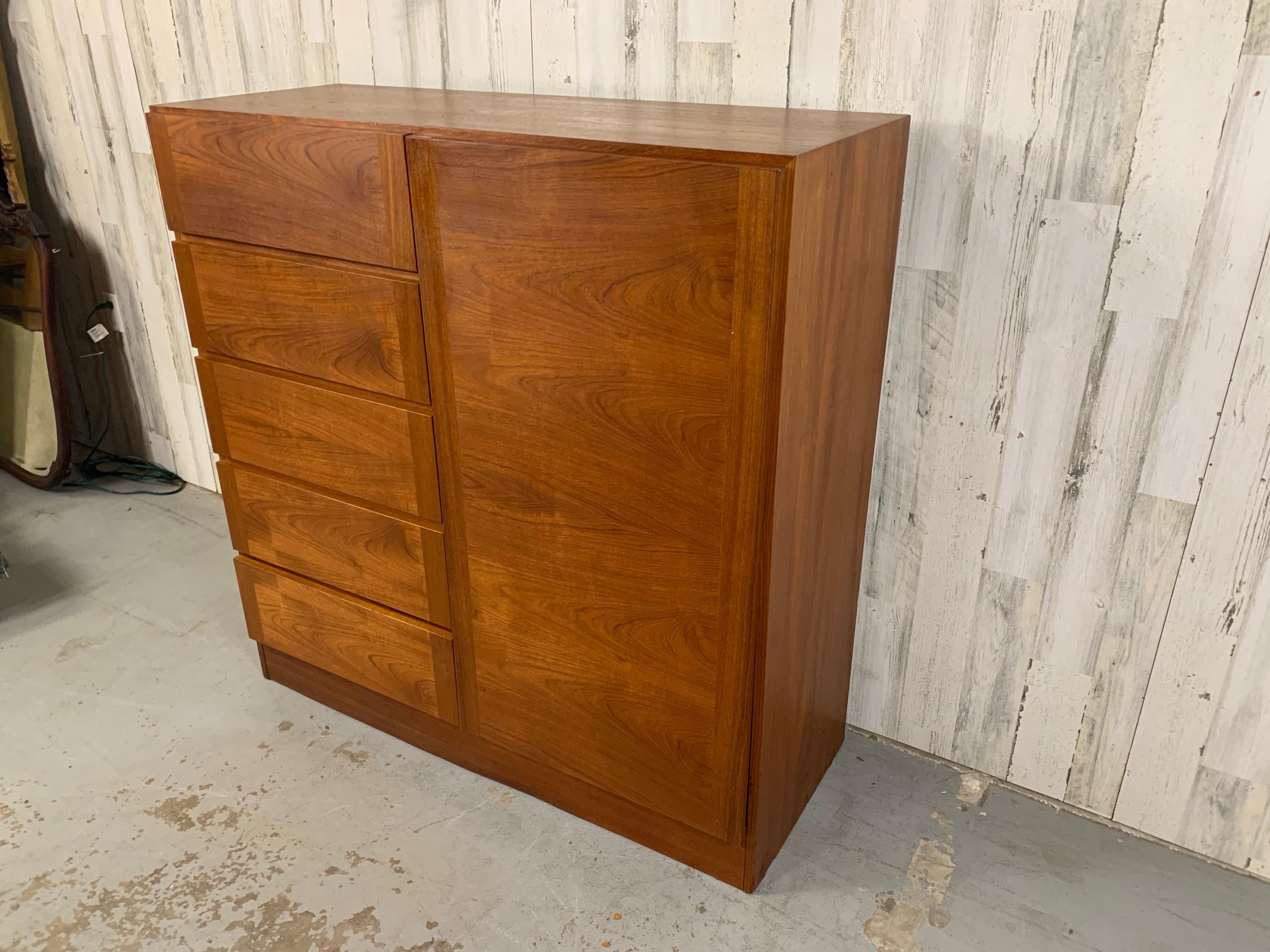 Metal Arne Wahl Iversen Danish modern Highboy Wardrobe