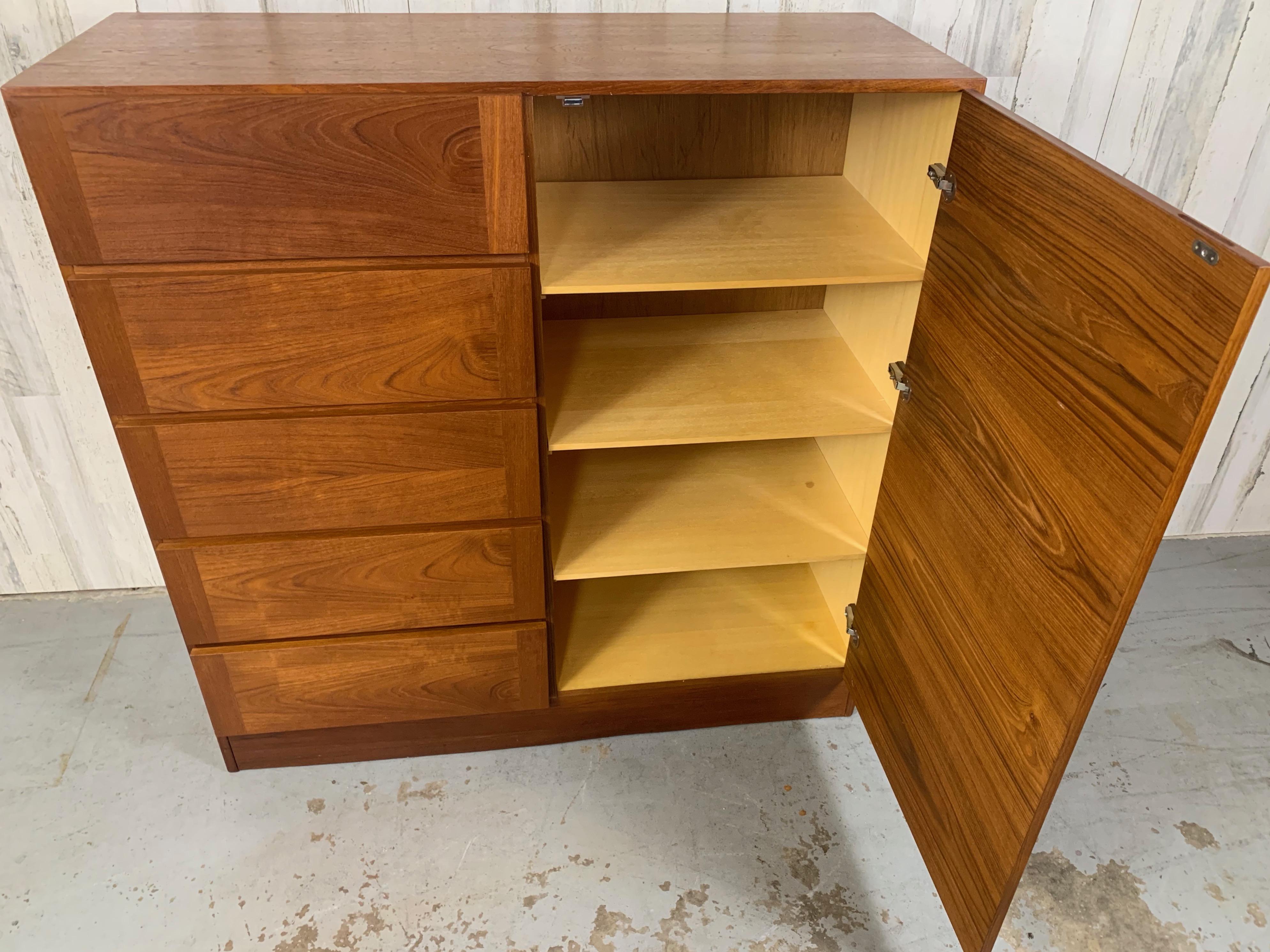 Arne Wahl Iversen Danish modern Highboy Wardrobe 2