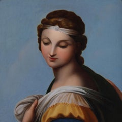 A Pre-Raphaelite Beauty. A Portrait of a lady by Josef Arnhold. Oil on canvas