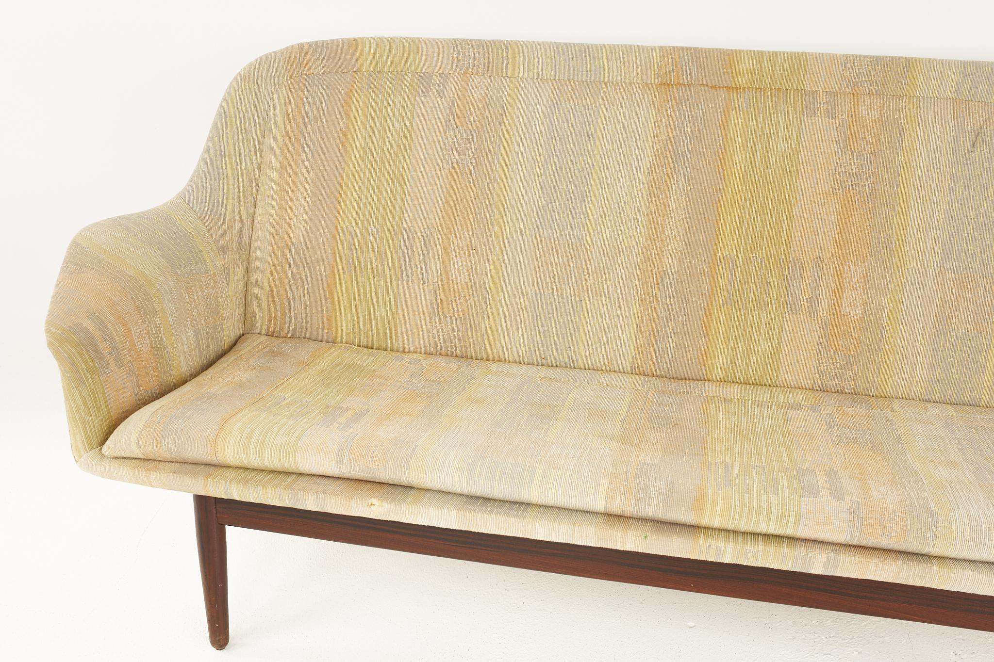 Late 20th Century Arnie Vodder for George Tanier Mid Century Danish Walnut Loveseat For Sale