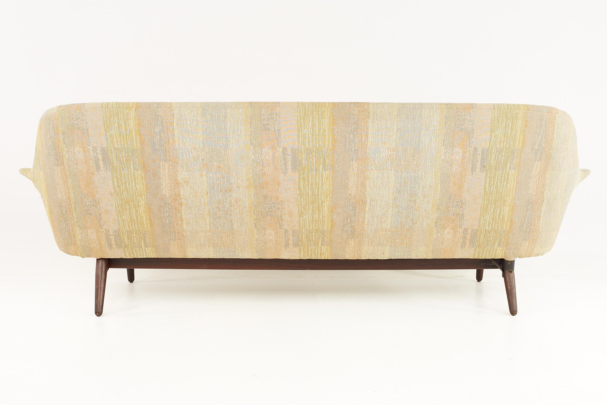 Arnie Vodder for George Tanier Mid Century Danish Walnut Loveseat For Sale 2