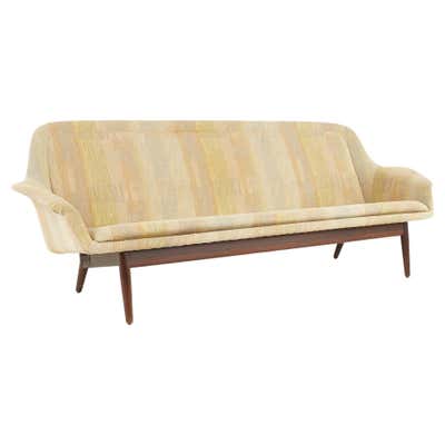 Mid-Century Clam Shell Loveseat For Sale at 1stDibs | vintage clamshell ...