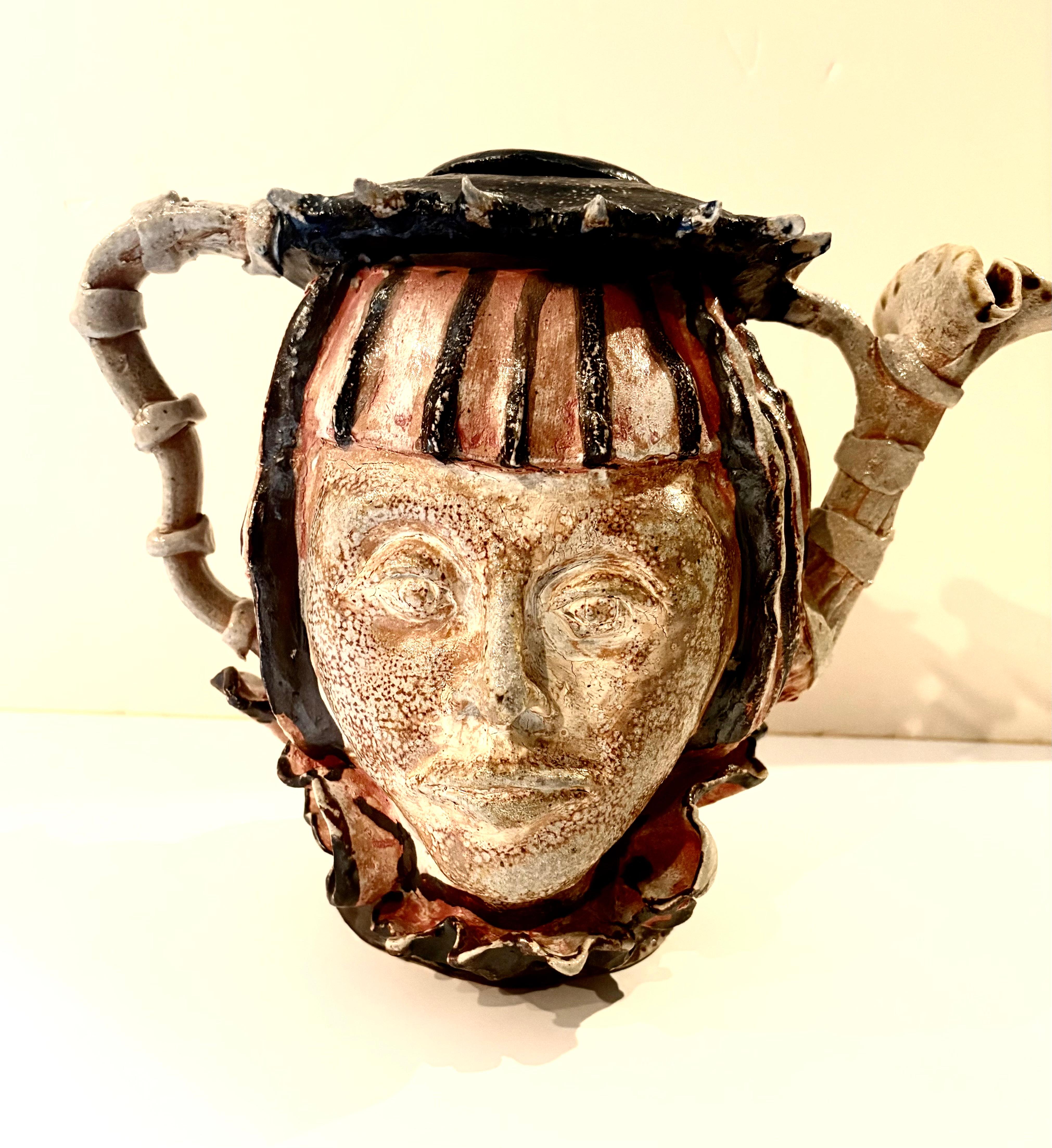 "Théière en poterie - Sculpture de Arnie Zimmerman
