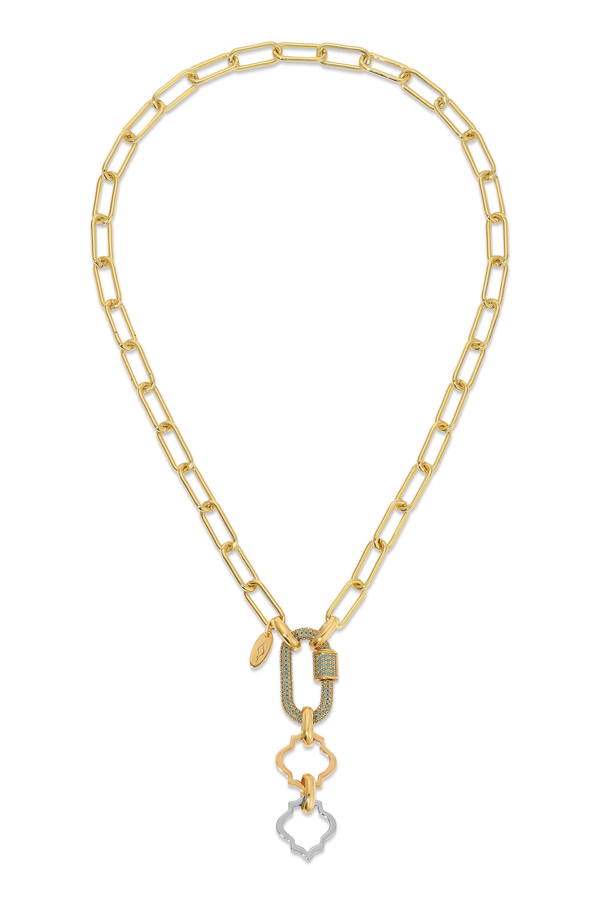 Women's or Men's Arnika Oval Chain Necklace For Sale
