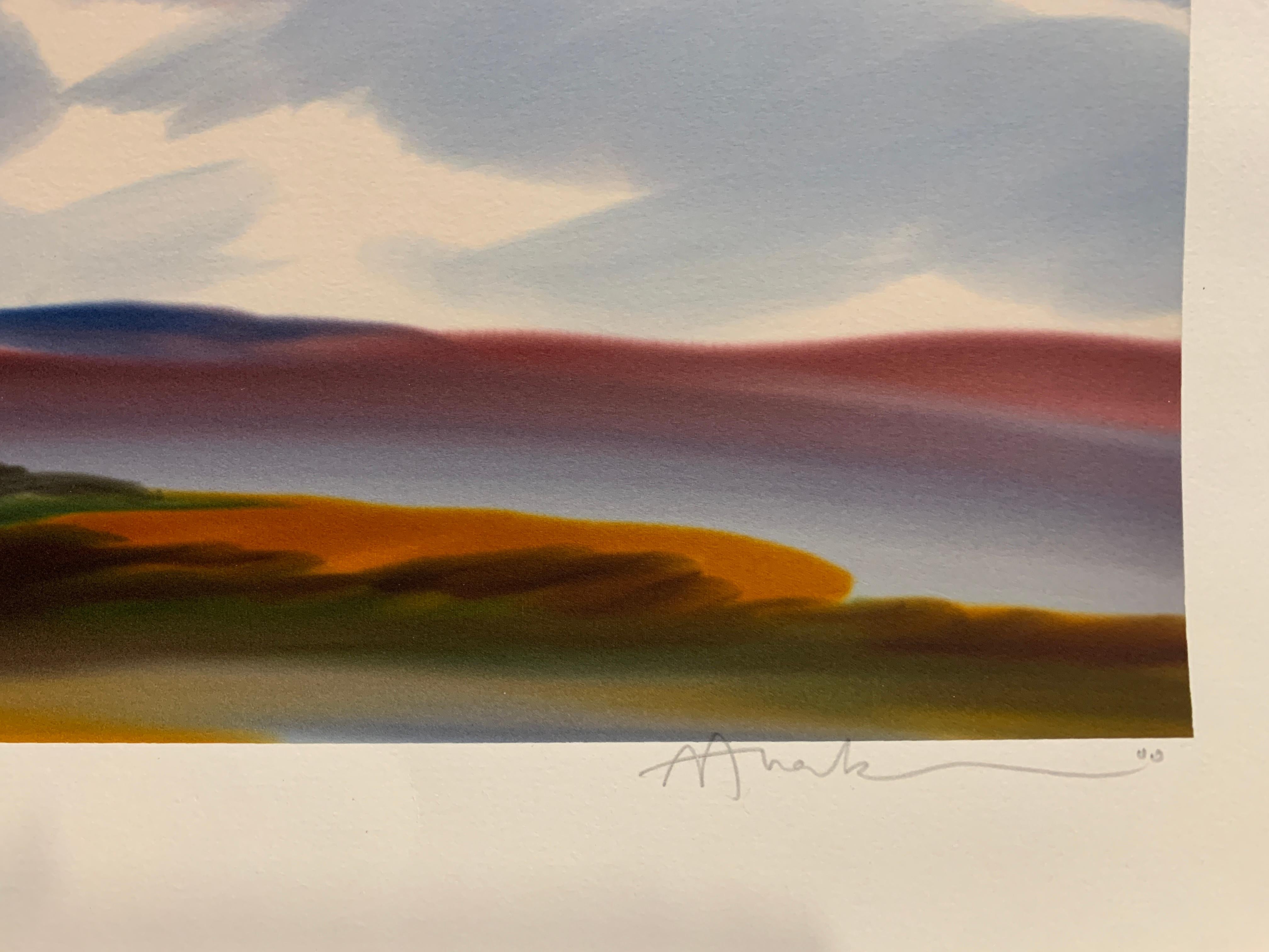Collina - Landscape Painting Grigio di Arno Arrak