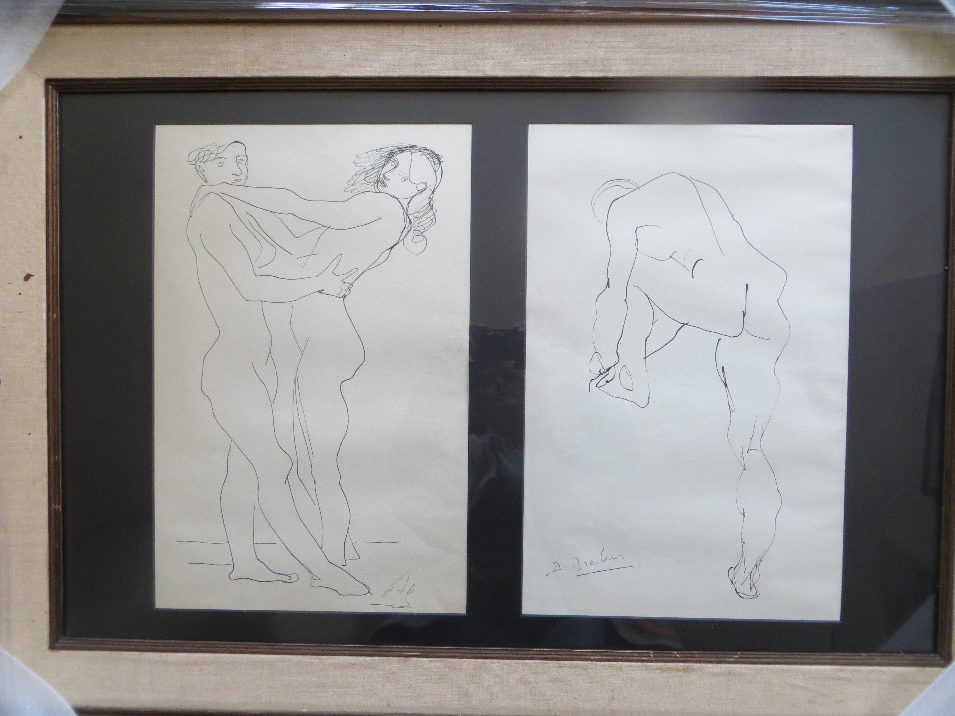 Nude Pair Arno Breker lithograph Etching 2