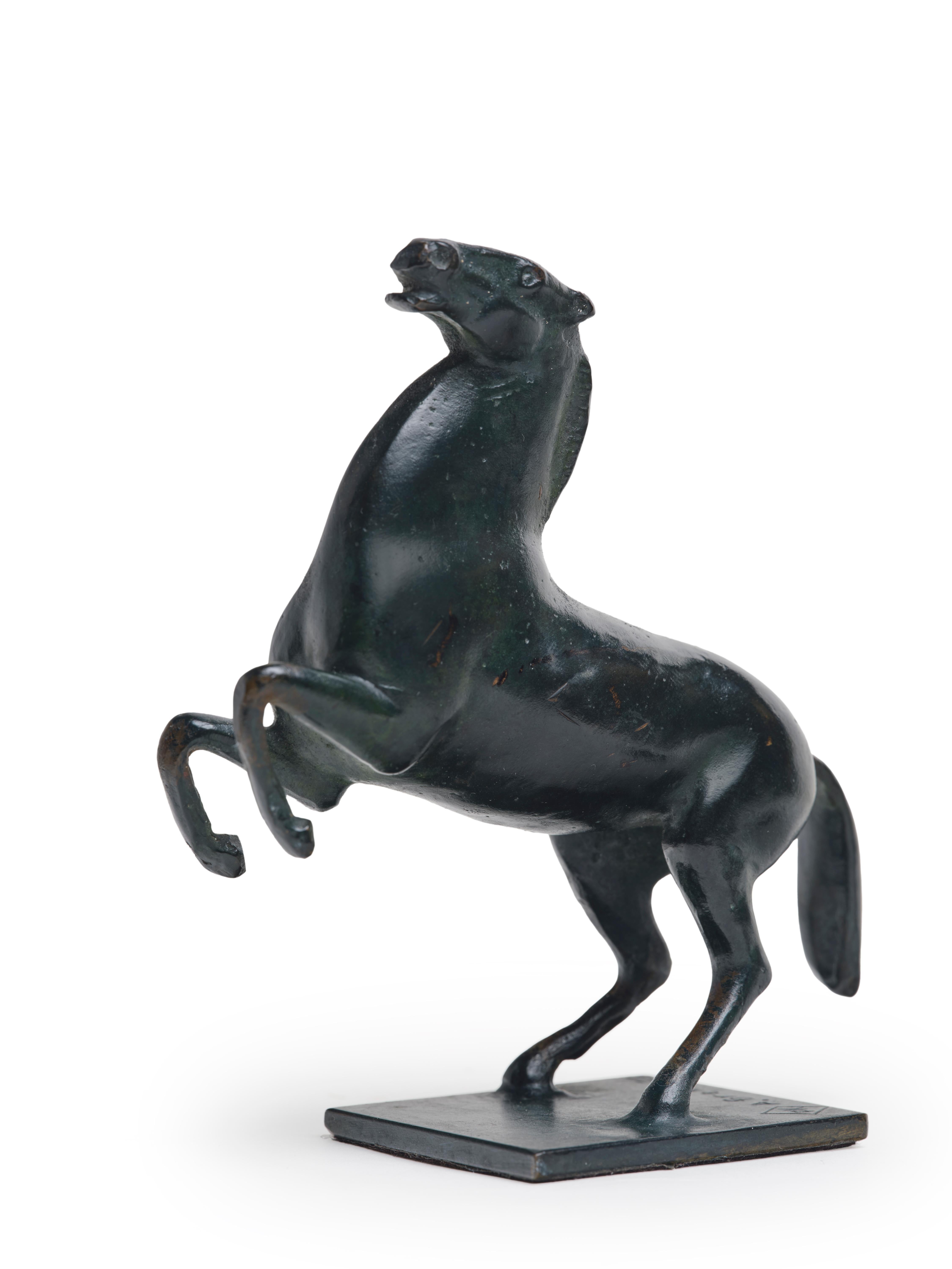 Paar tanzende Pferde, zwei Bronzen, signiert und nummeriert von Arno Breker im Angebot 6