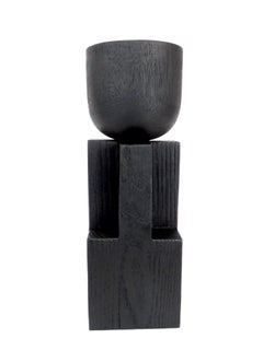 Arno DeClercq Blackened Belgian Oak Wood Goblet Bowl