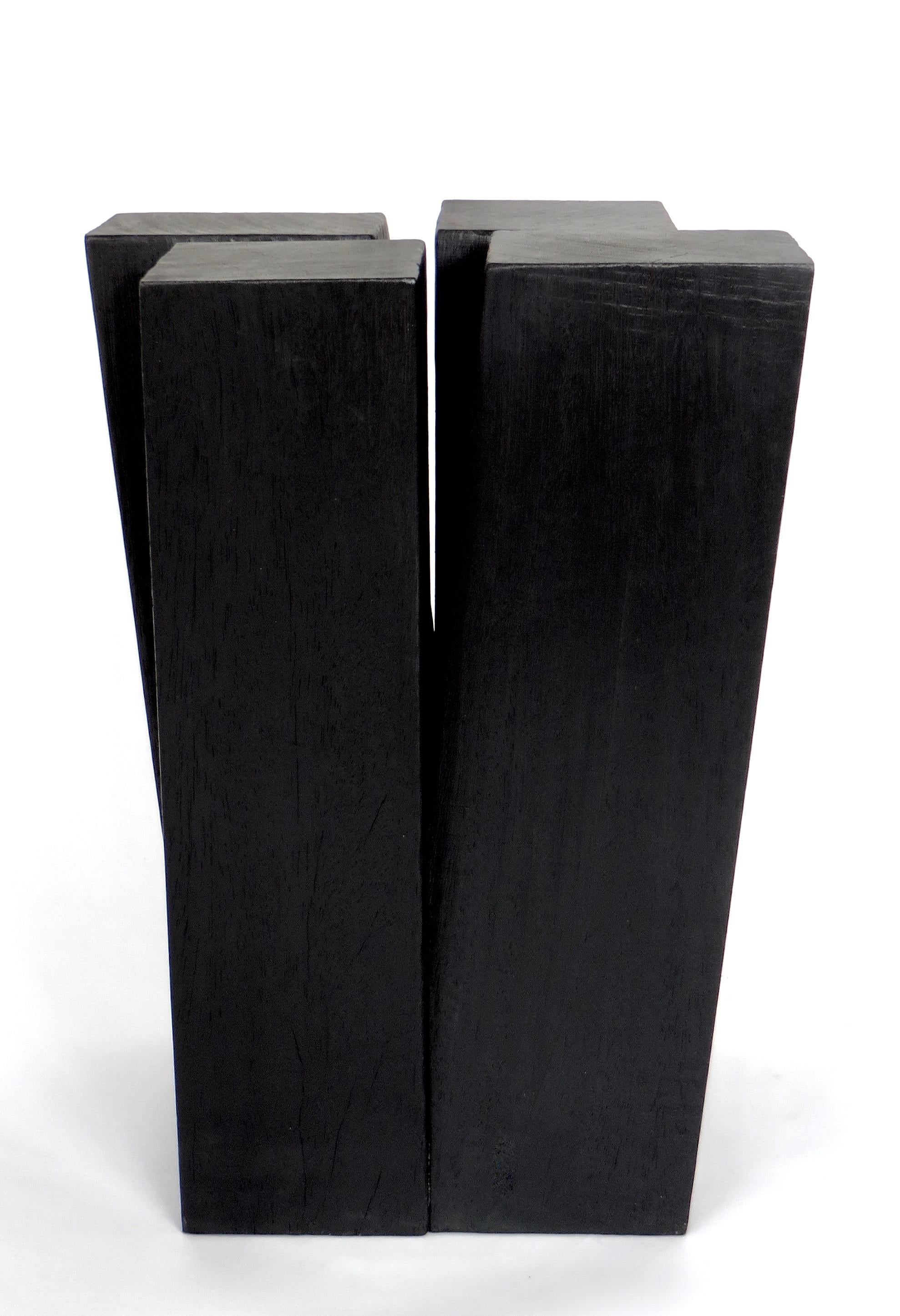 Modern Arno Declercq Belgian Oak Wood Four Legs Side Table or Stool