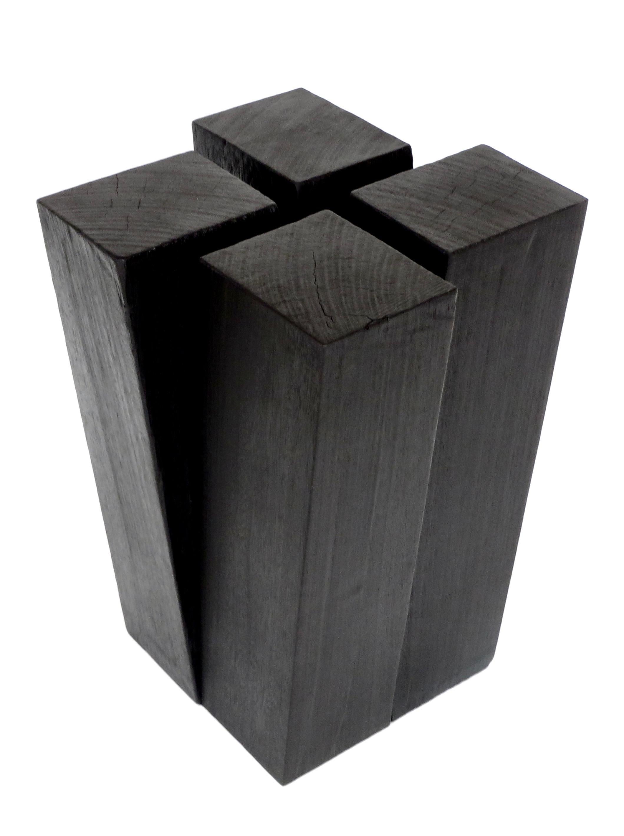 Arno Declercq Belgian Oak Wood Four Legs Side Table or Stool 1