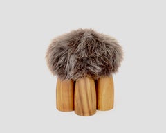 Arno Declercq Senufo Ottoman in Natural African Walnut